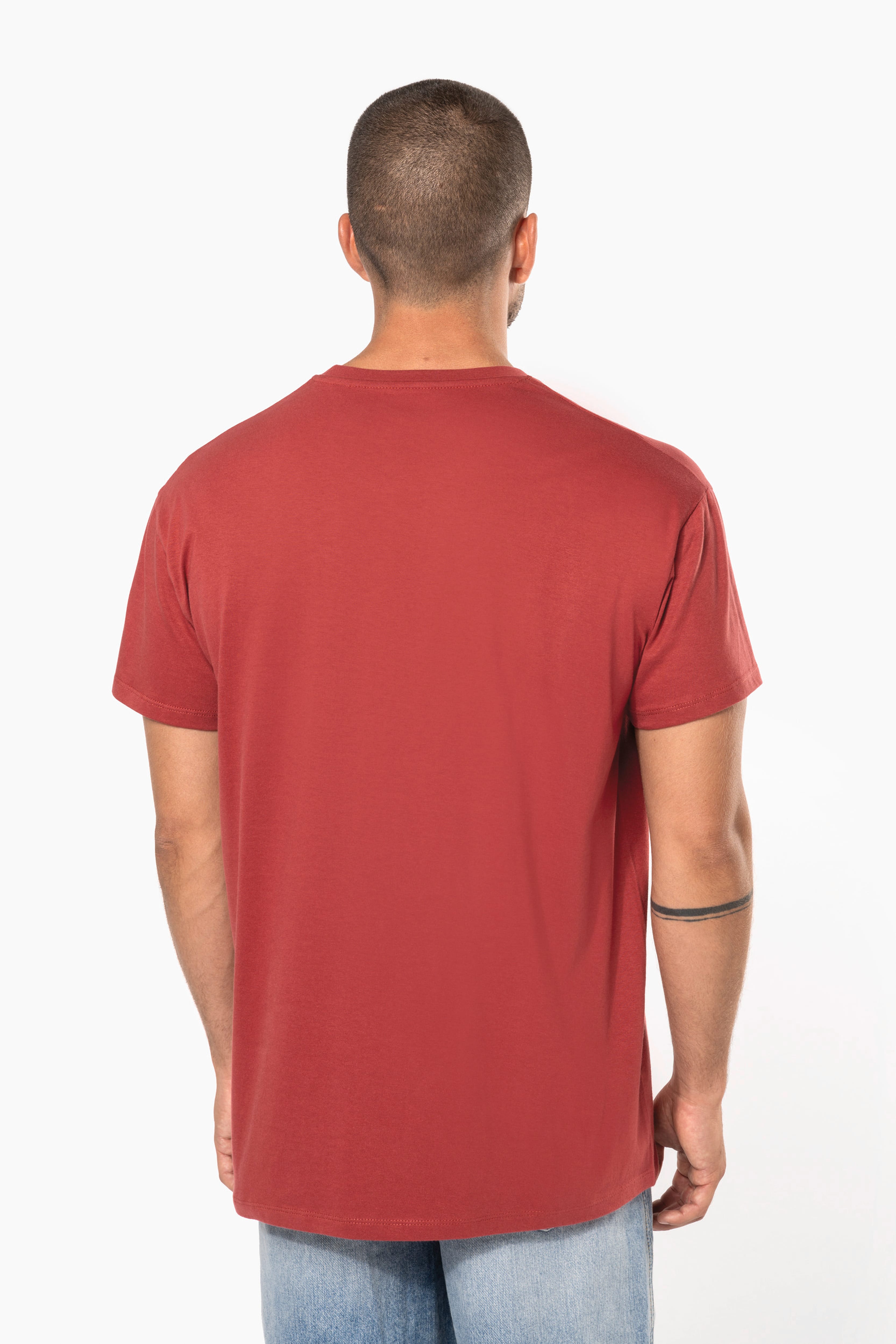 T-shirt bio 190 personnalisable, détail de coupe