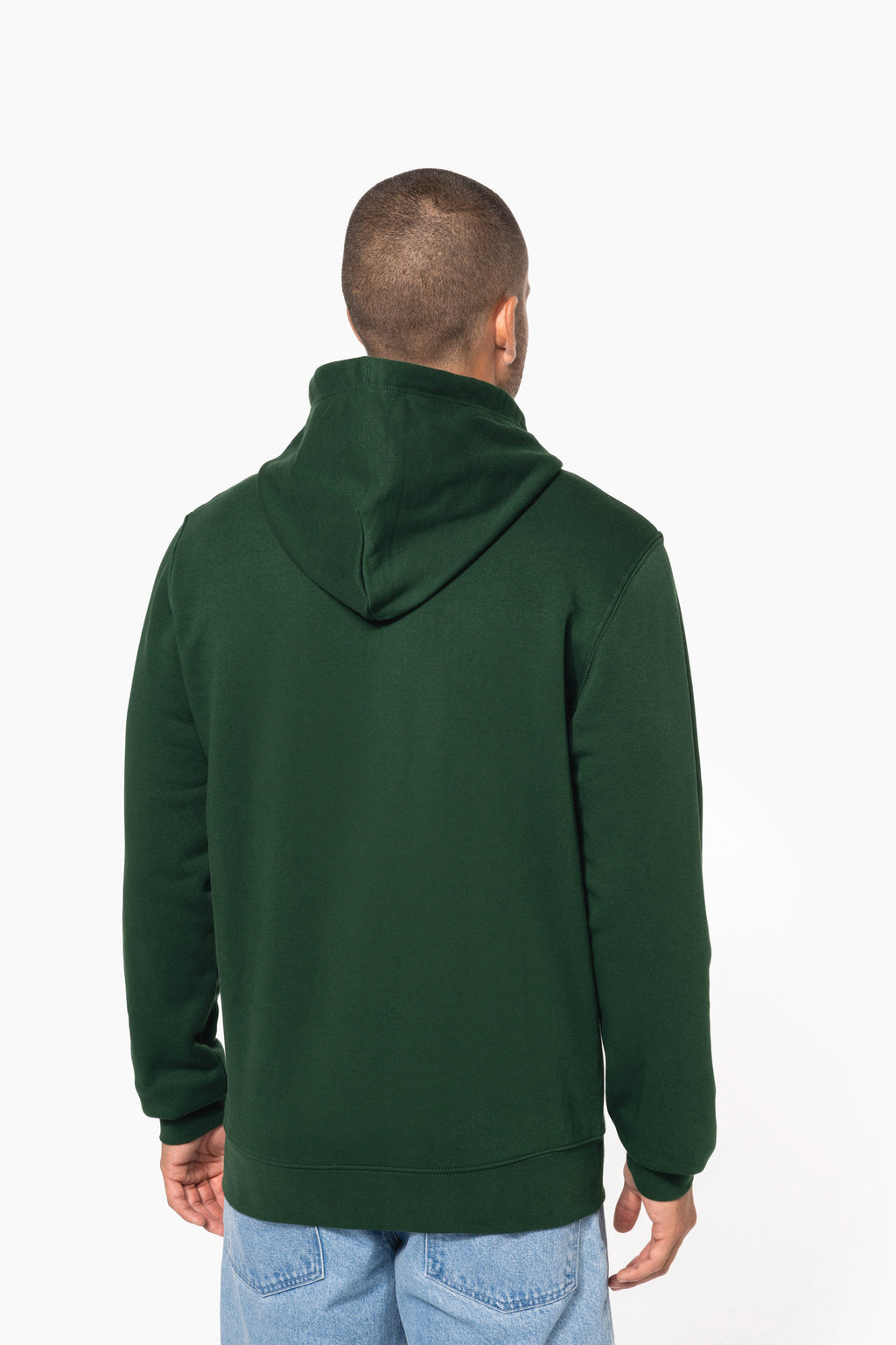 Hoodie coton bio homme porté — vue 2