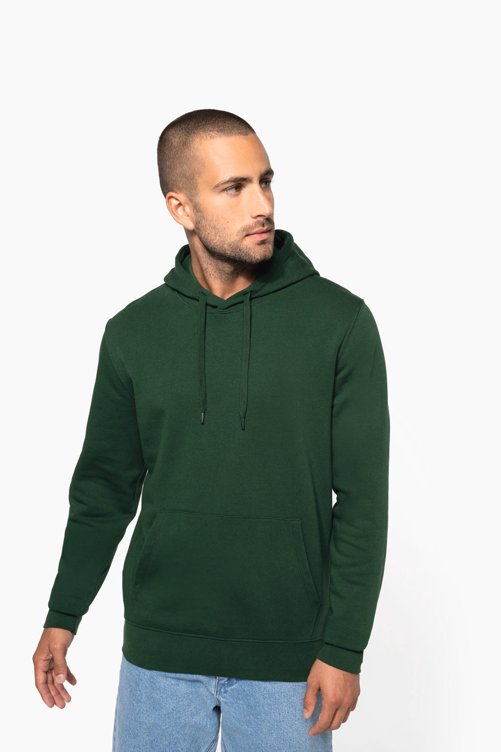 Hoodie coton bio homme porté — vue 5