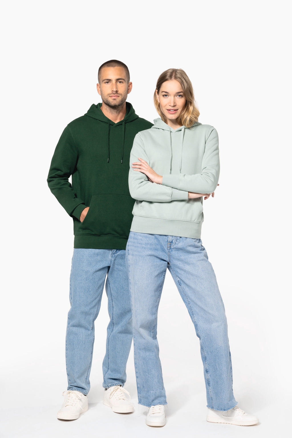Hoodie coton bio homme porté — vue 6
