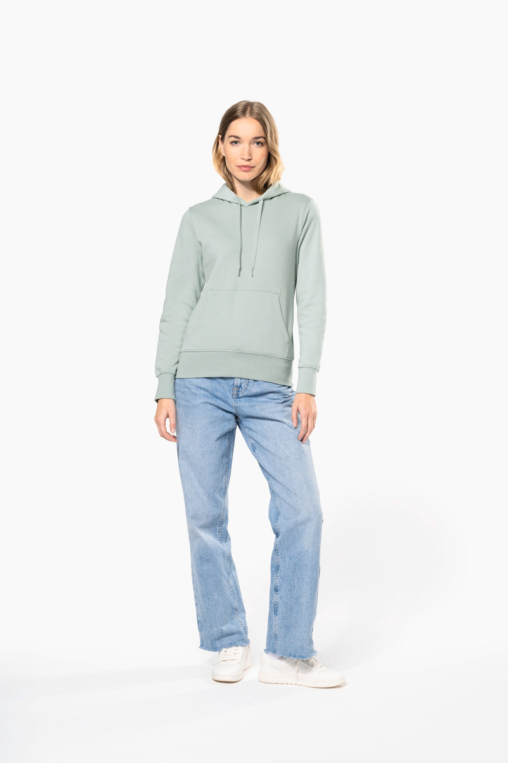 Hoodie coton bio femme porté — vue 3