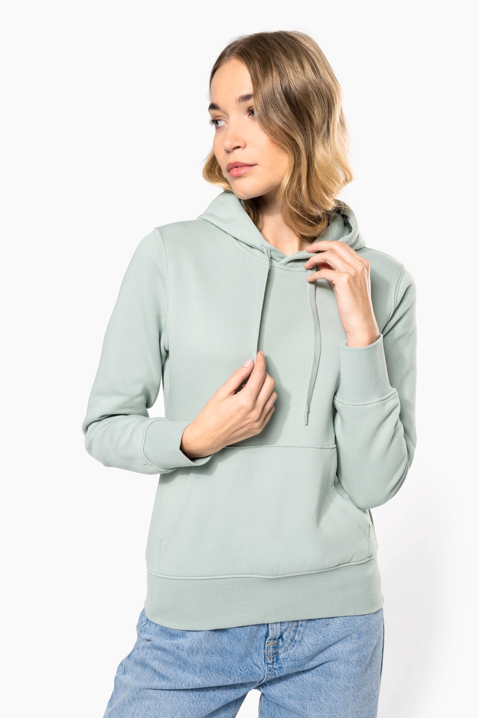 Hoodie coton bio femme porté — vue 5