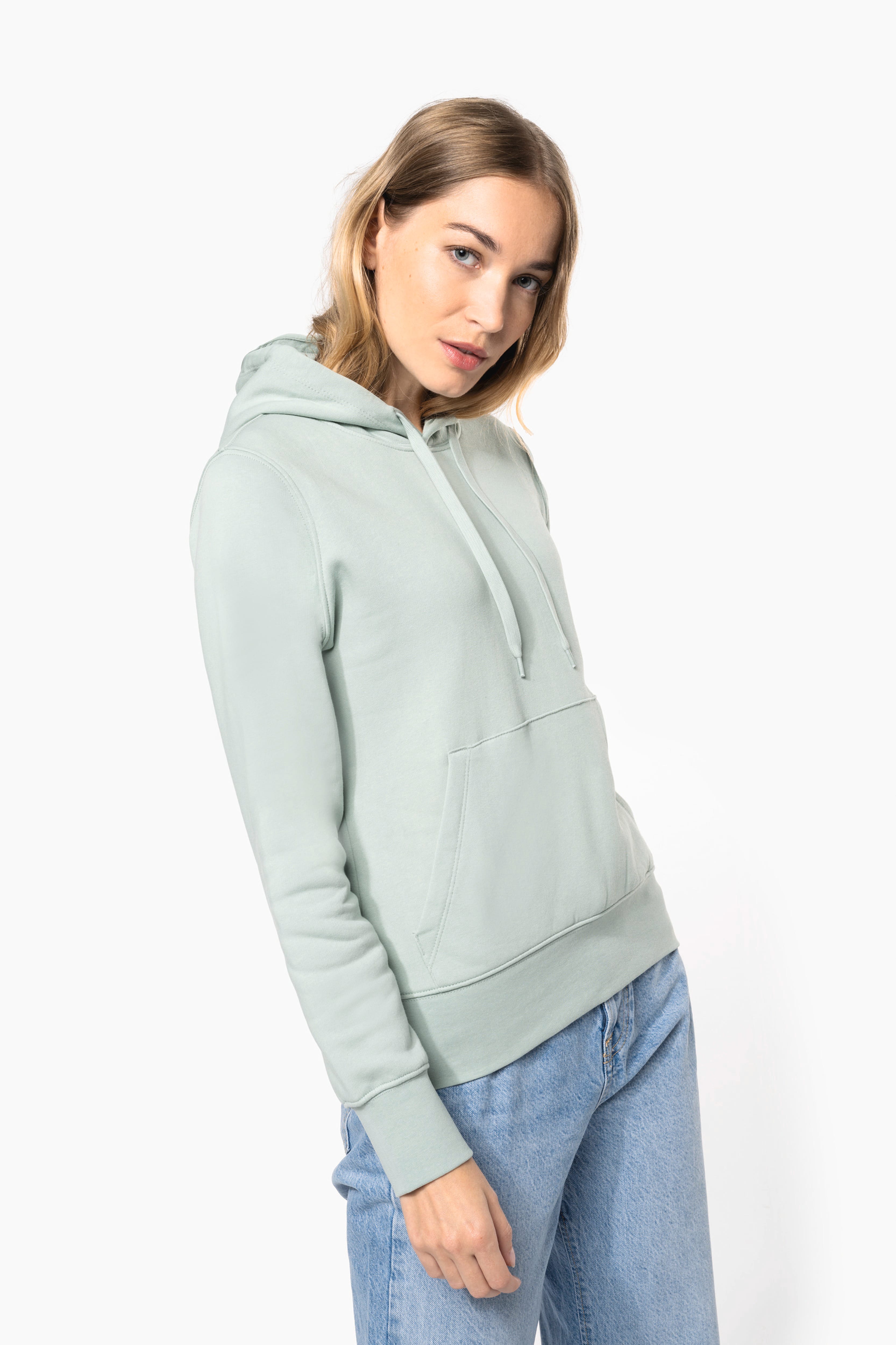 Hoodie coton bio femme porté — vue 1