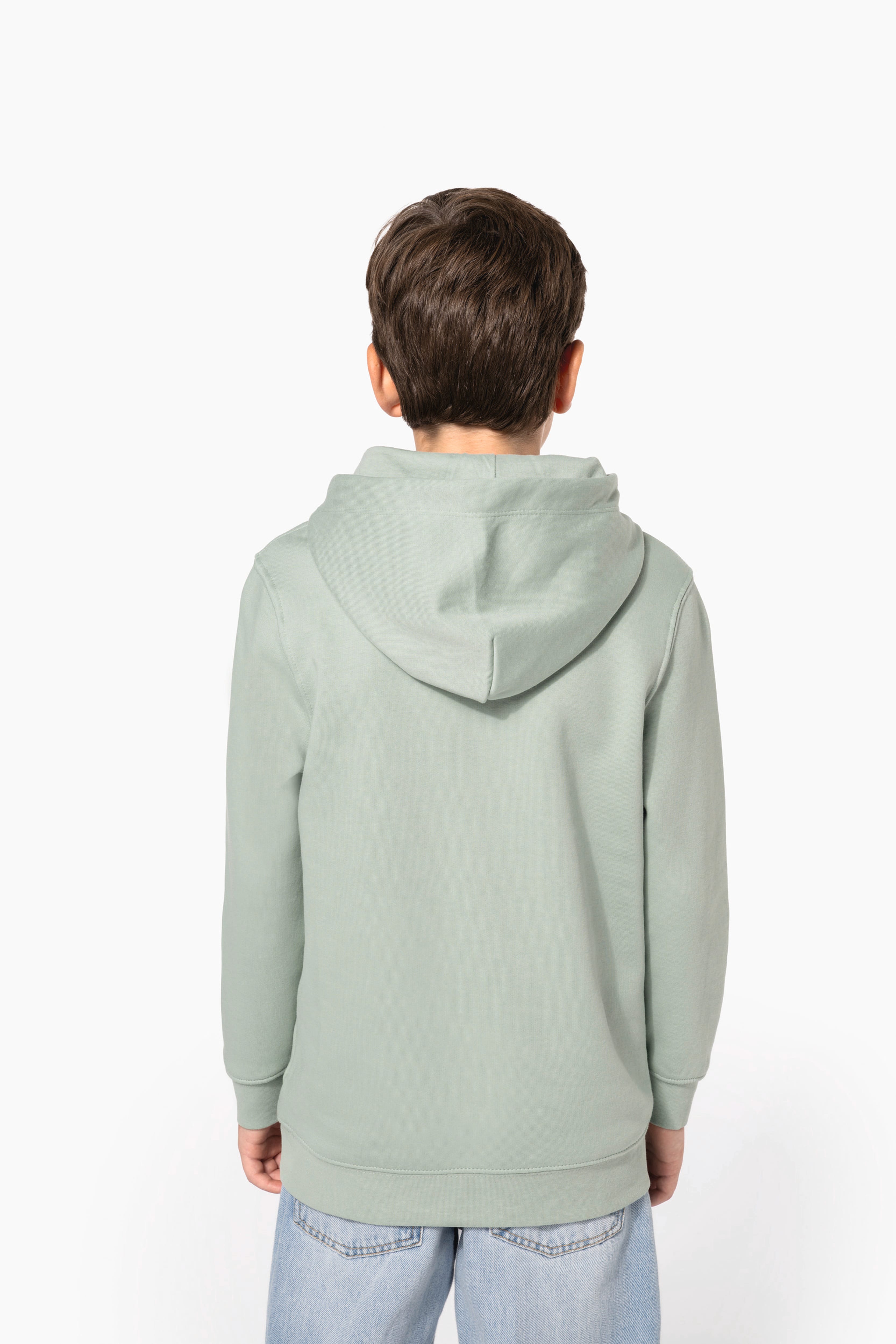 Sweat à capuche coton bio enfant — visuel porté 4
