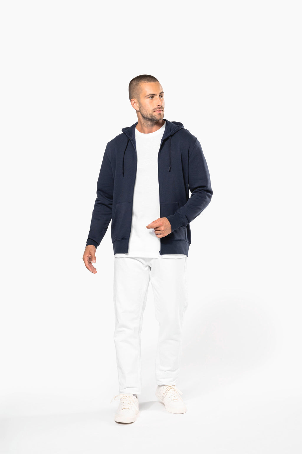 Veste zippée à capuche homme portée 1