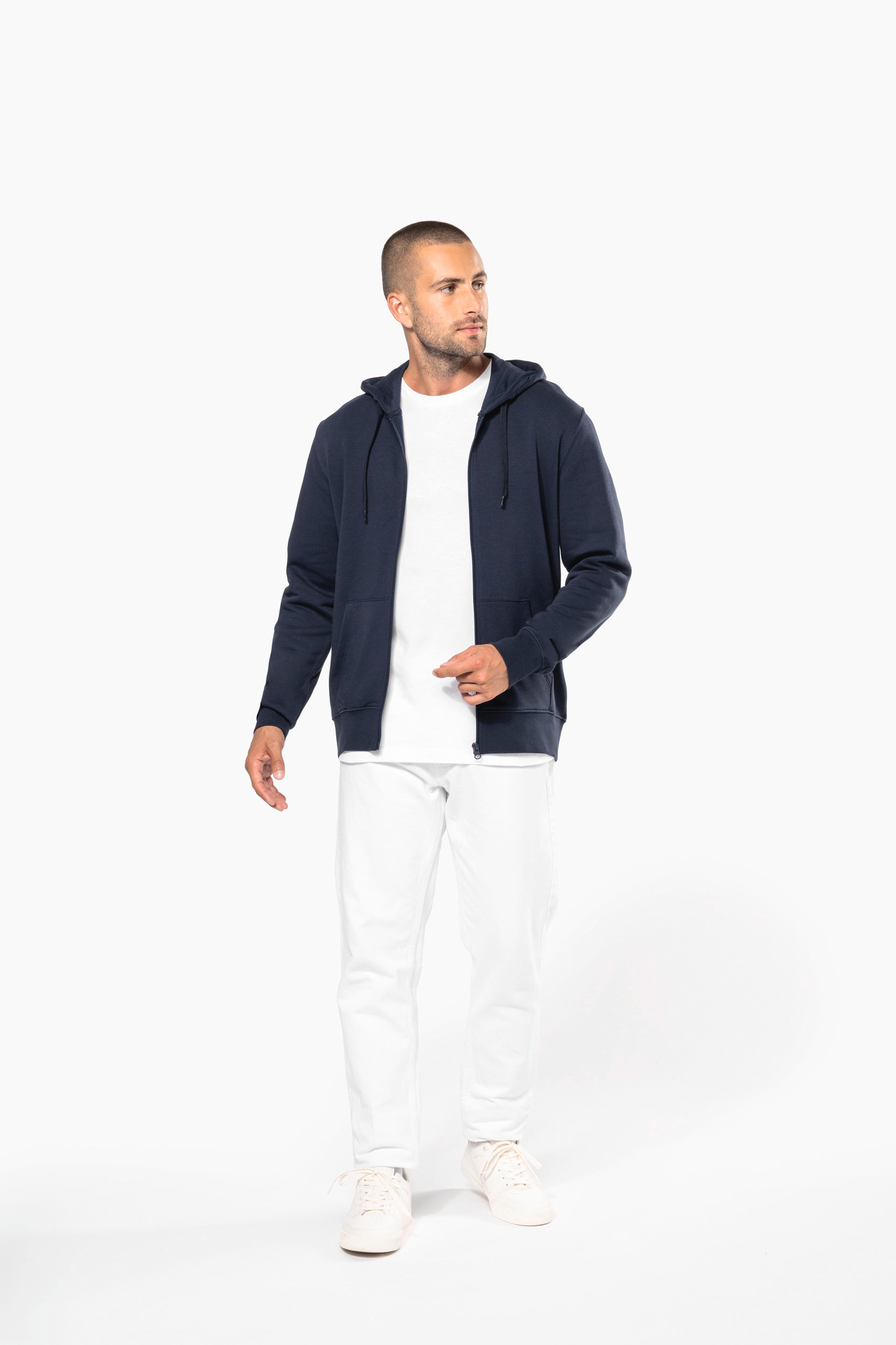 Veste zippée à capuche homme portée 1