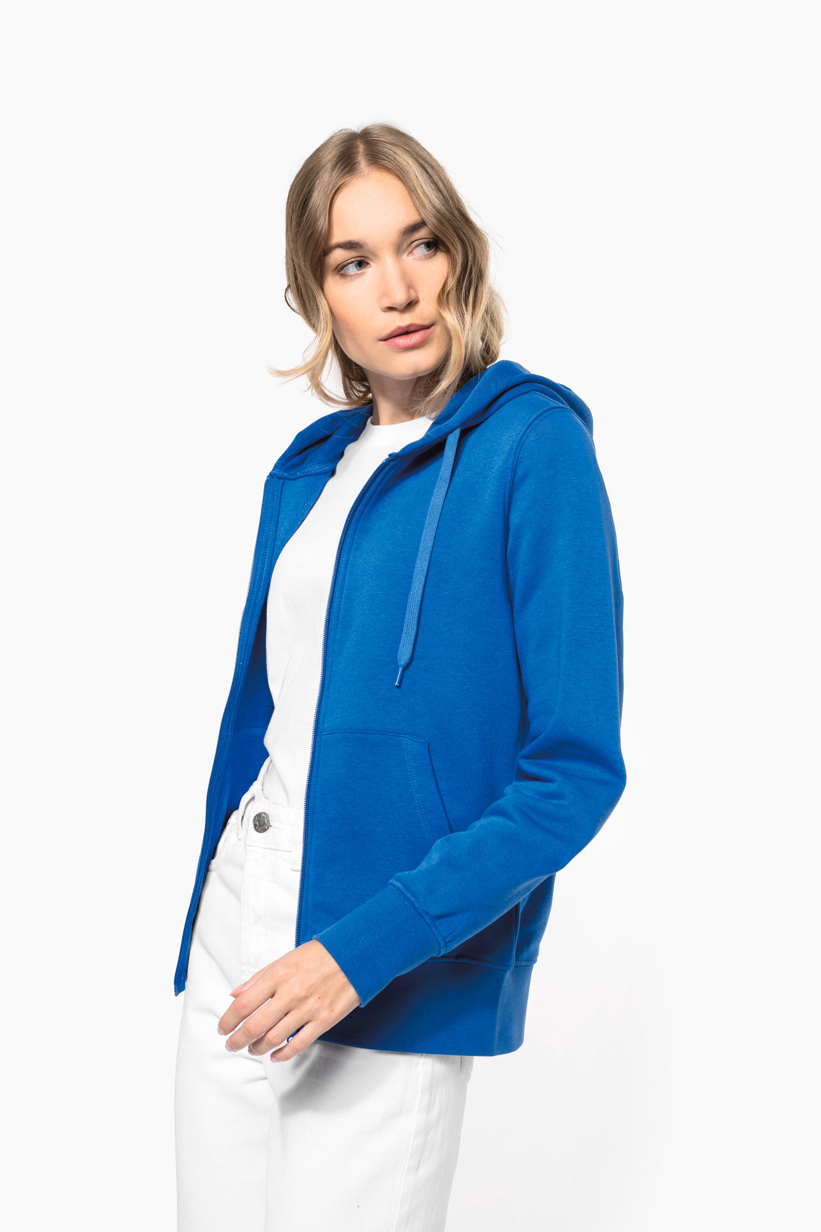 Veste zippée à capuche femme portée