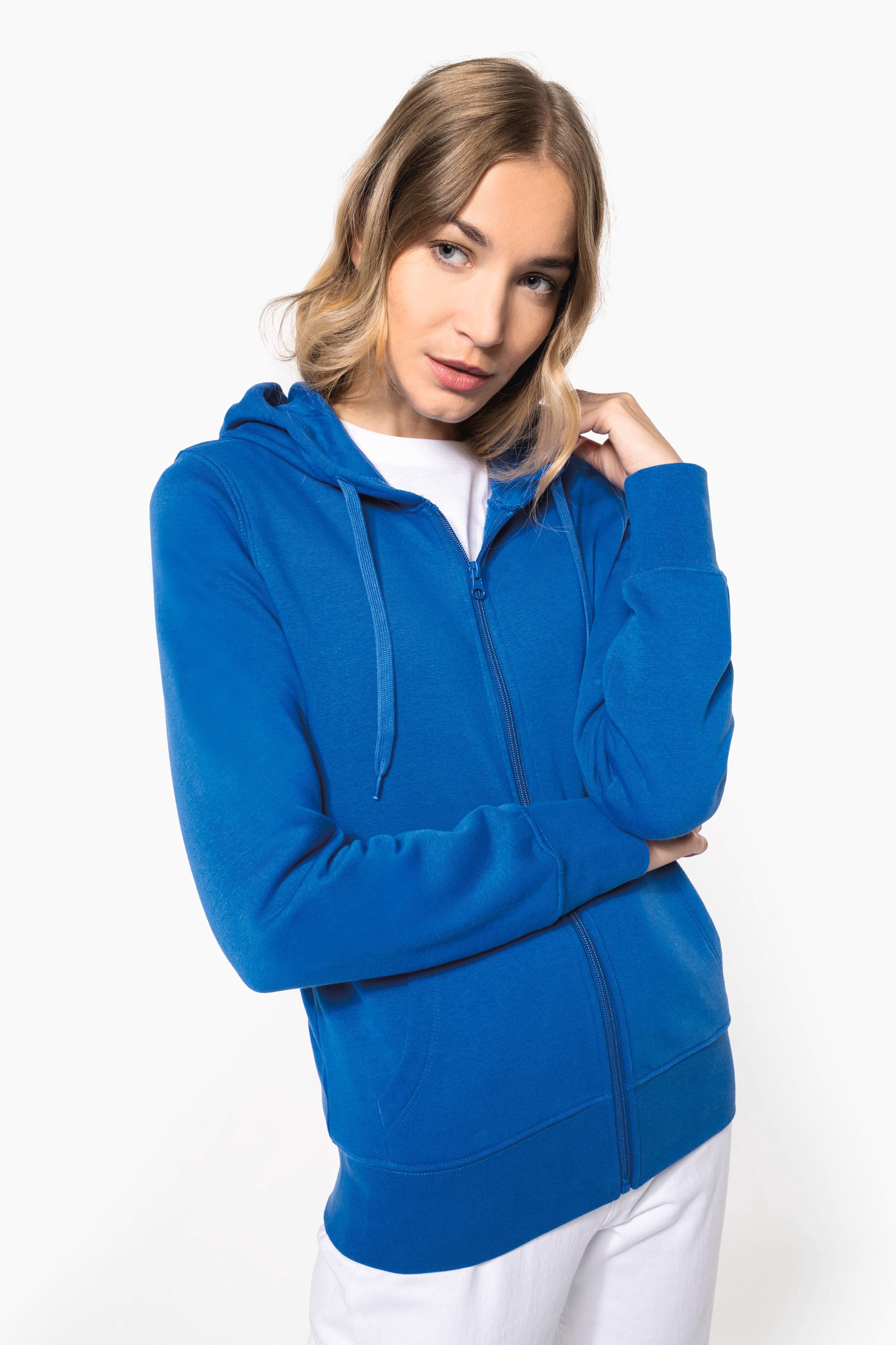 Veste zippée à capuche femme portée