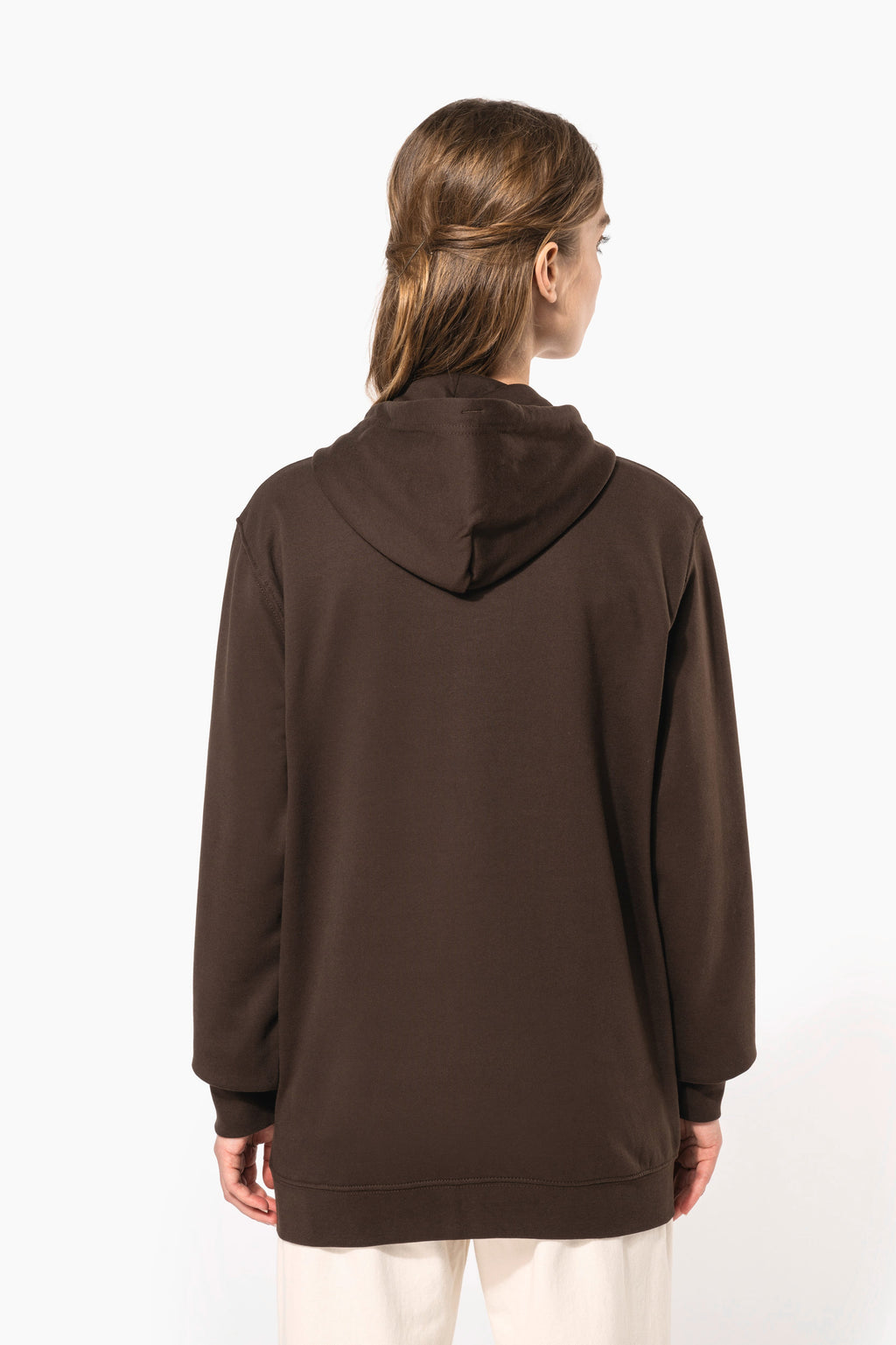 Sweat zippé à capuche unisexe personnalisable — visuel porté 14