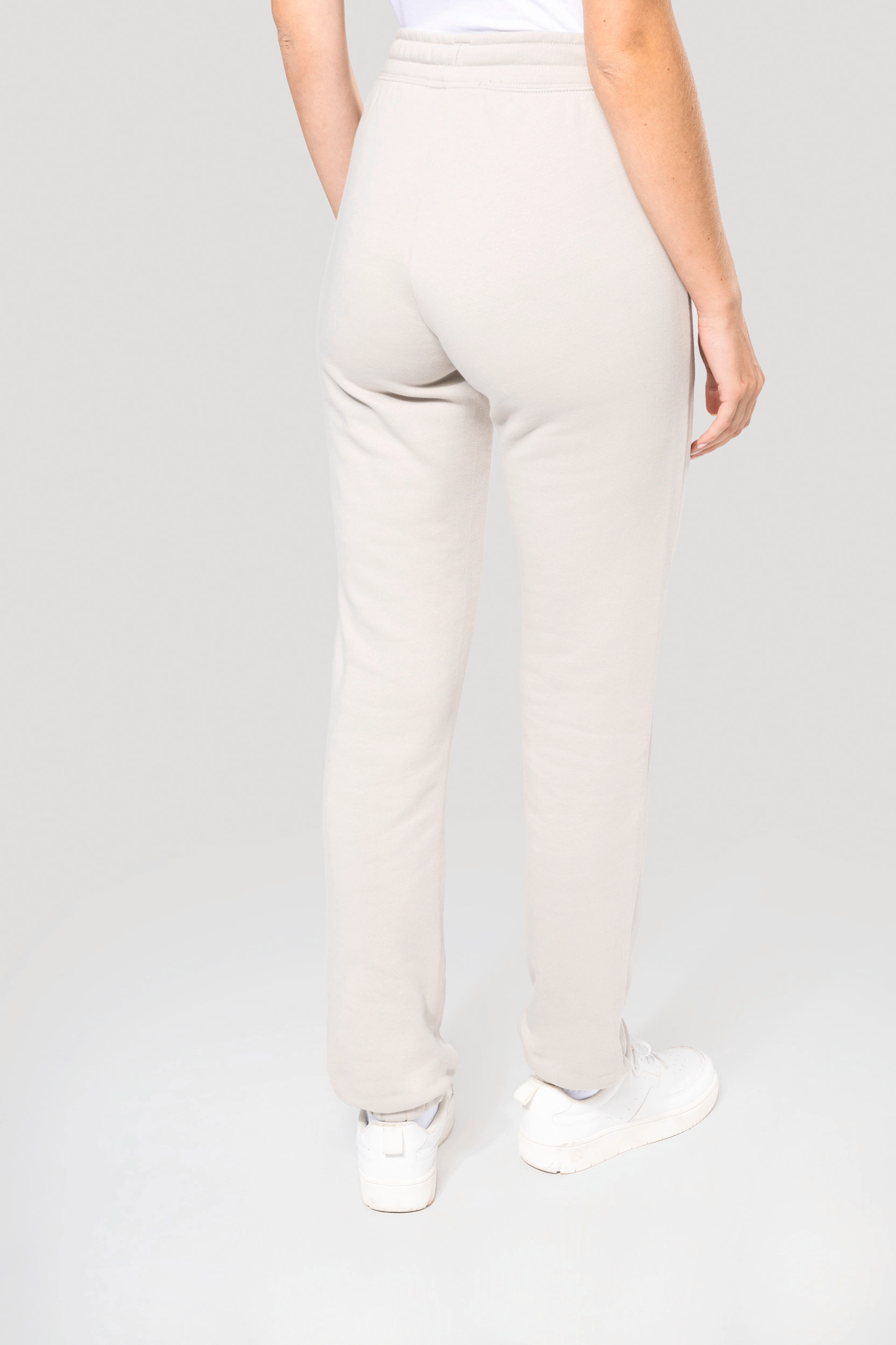 Jogging molleton bio femme porté, vue de dos