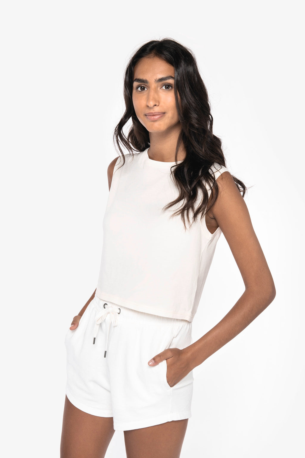 Débardeur crop femme porté — vue 3