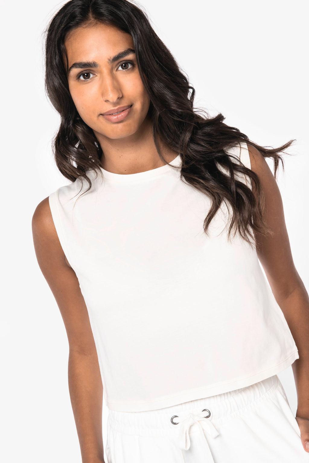 Débardeur crop femme porté — vue 4