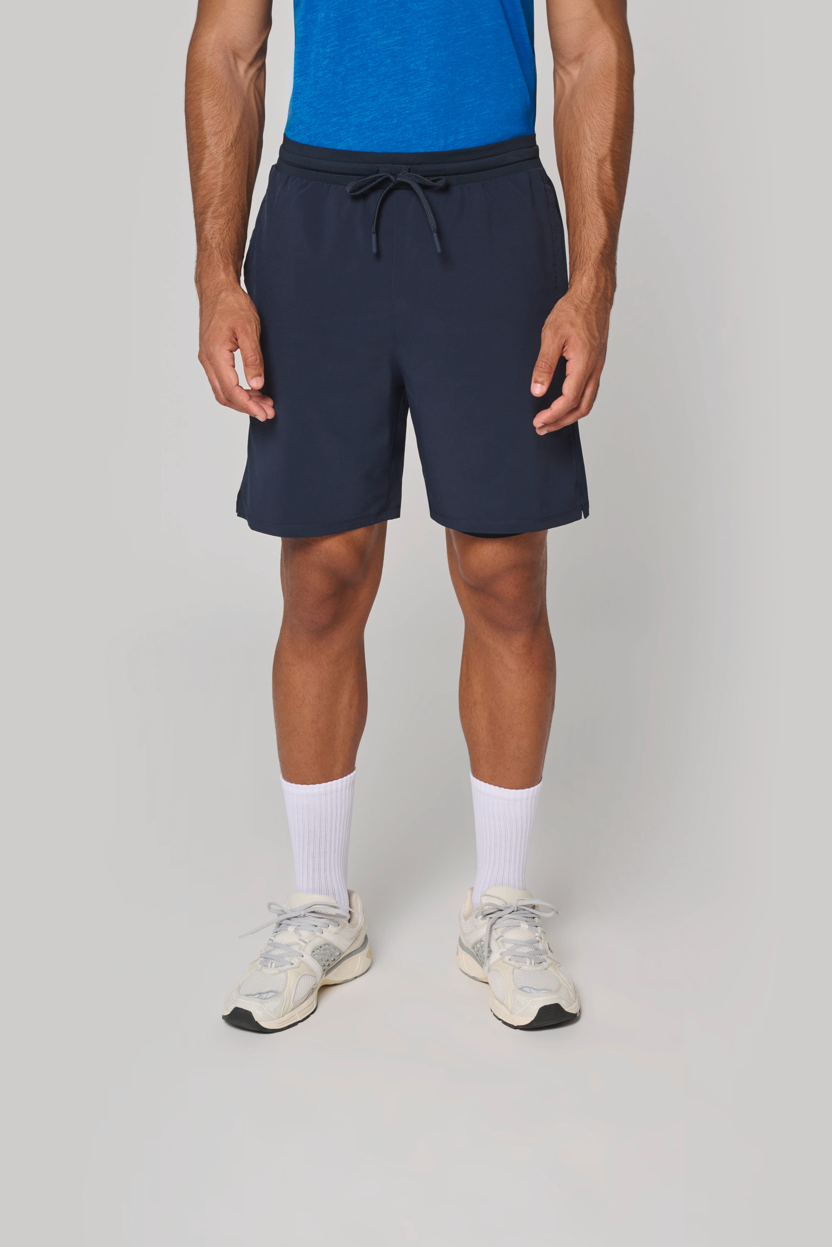 Short 2 en 1 écoresponsable homme porté en box
