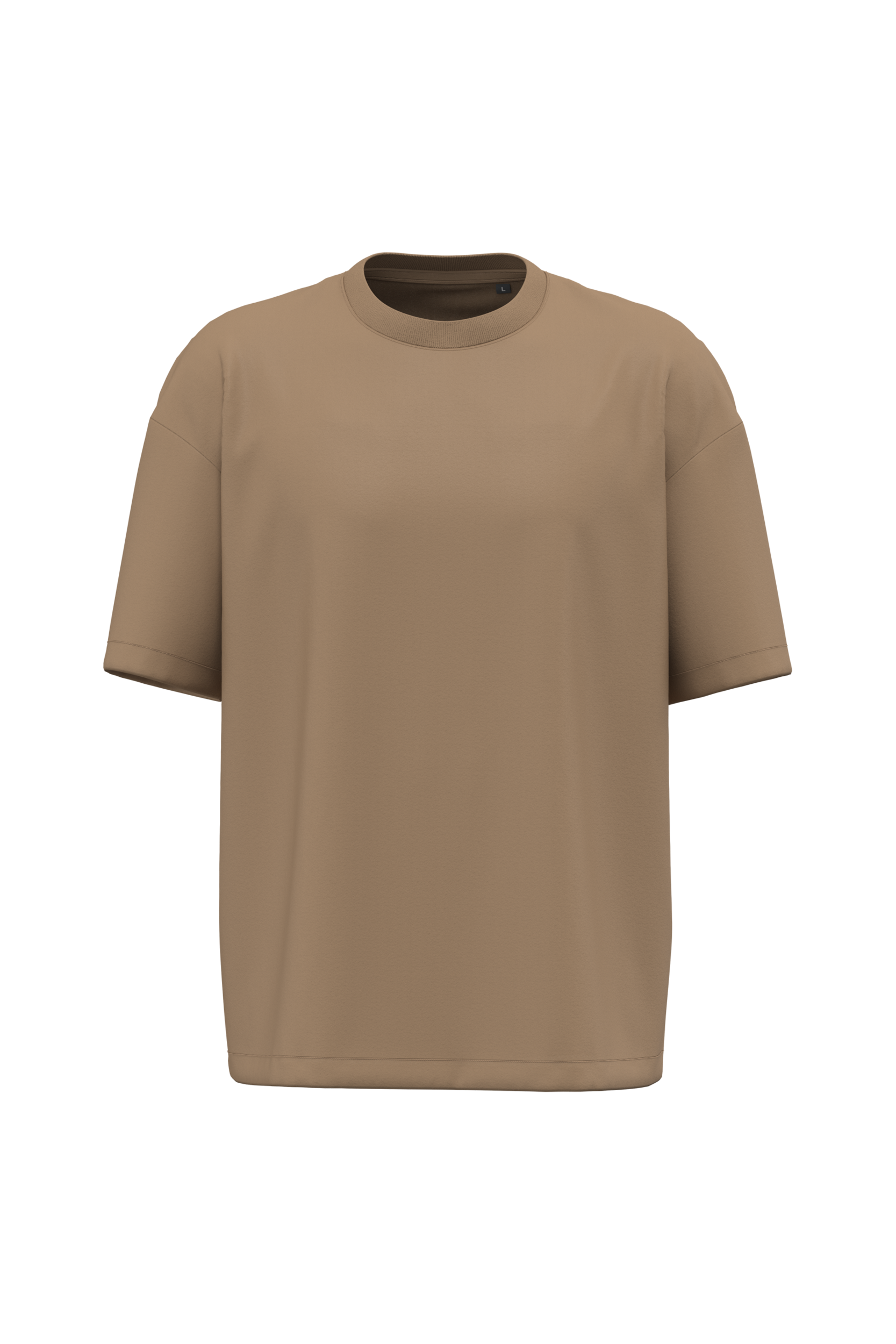 T-shirt oversize 220 unisexe Camel — face