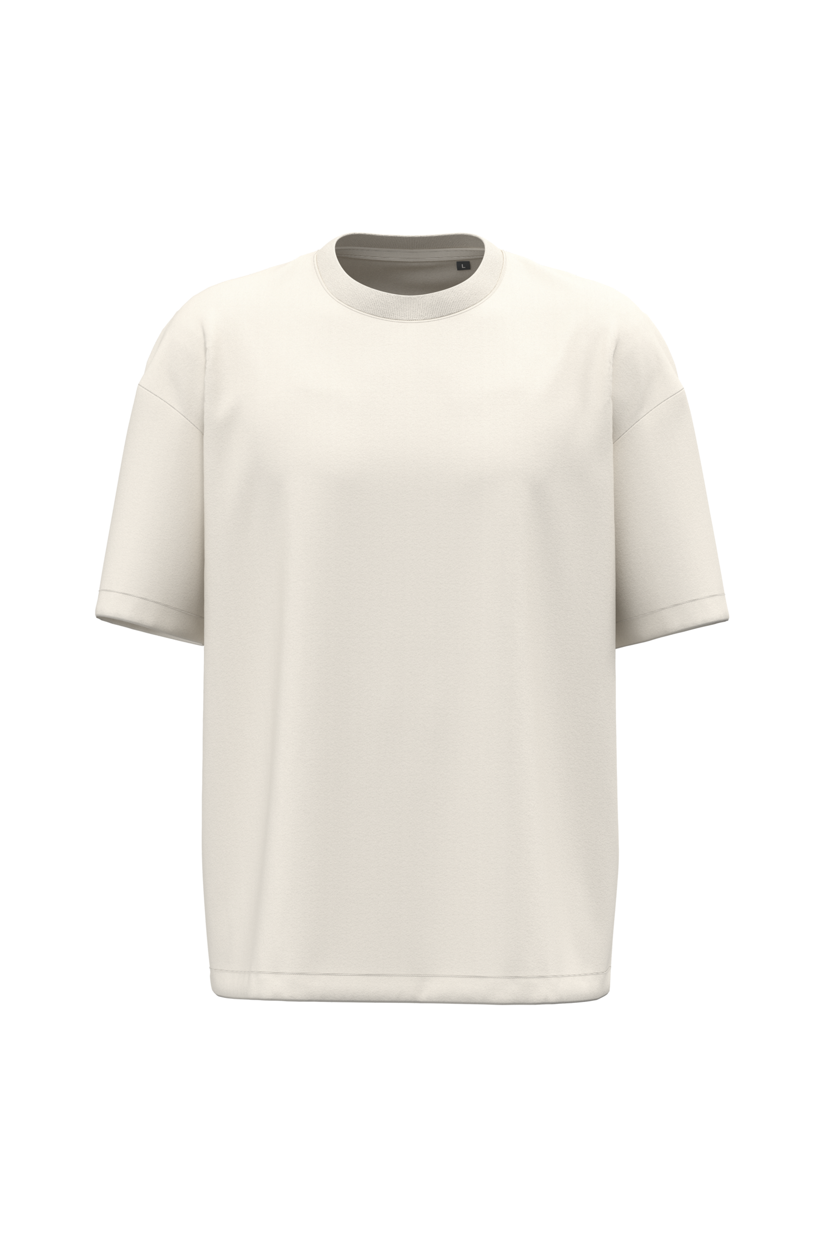 T-shirt oversize 220 unisexe Coconut Milk — face