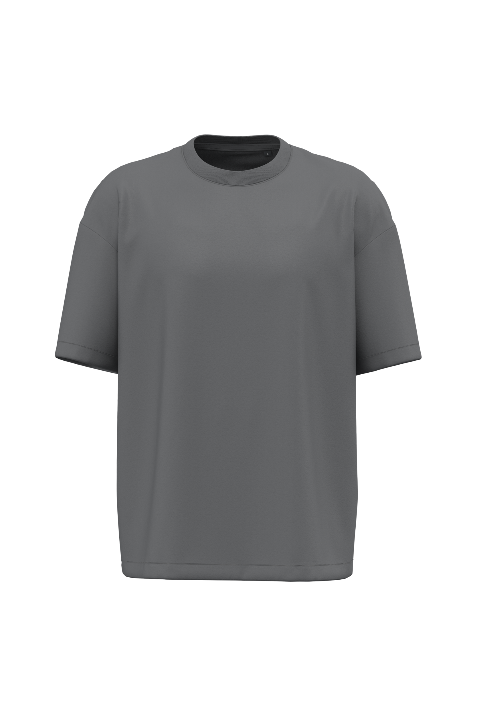 T-shirt oversize 220 unisexe Storm Grey — face