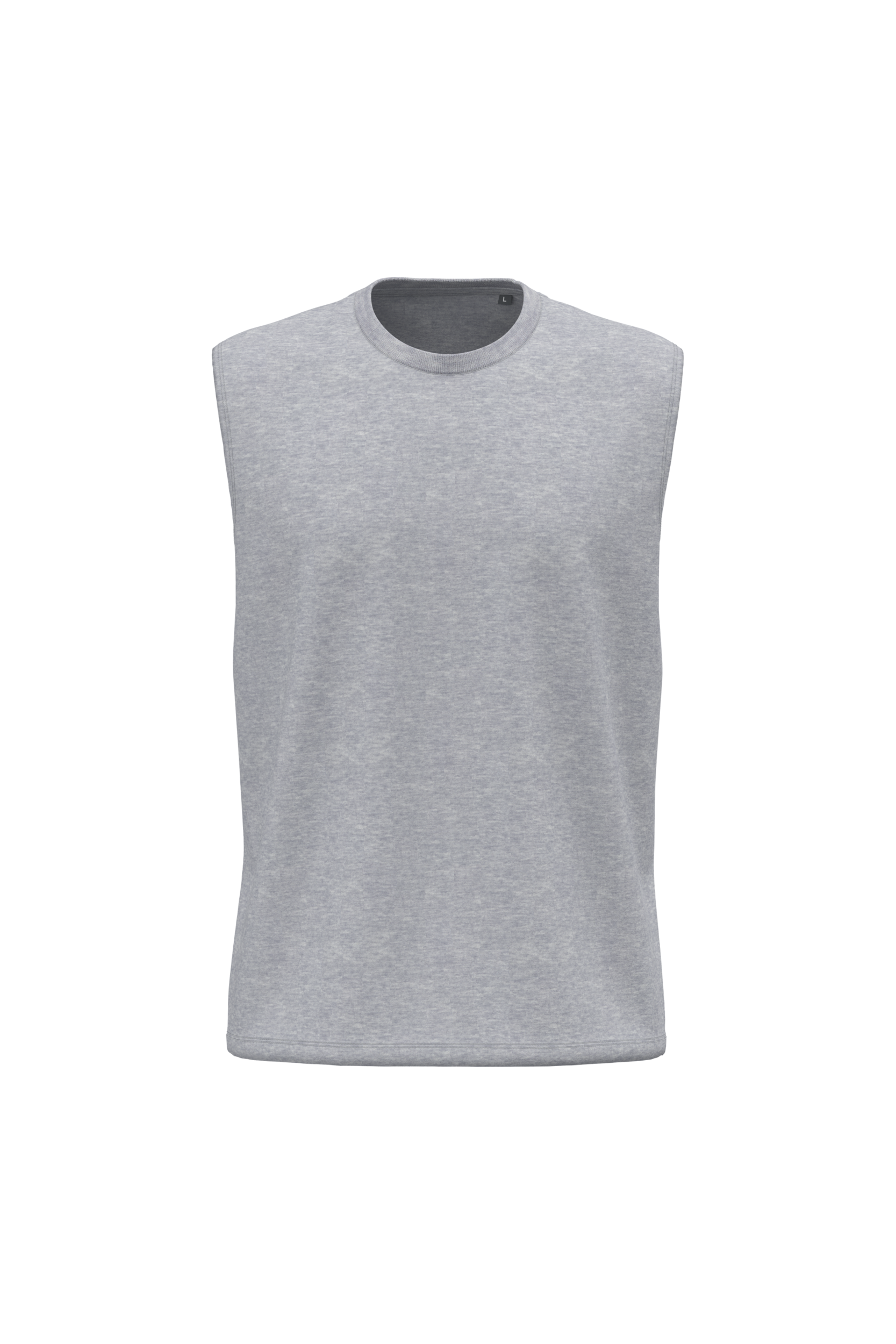 Débardeur bio 150 gris chiné, vue de face