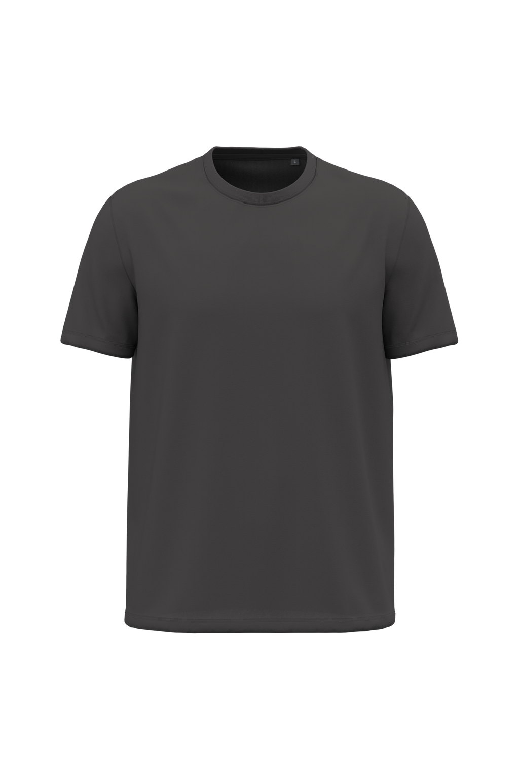 T-shirt bio 190 gris foncé, vue de face