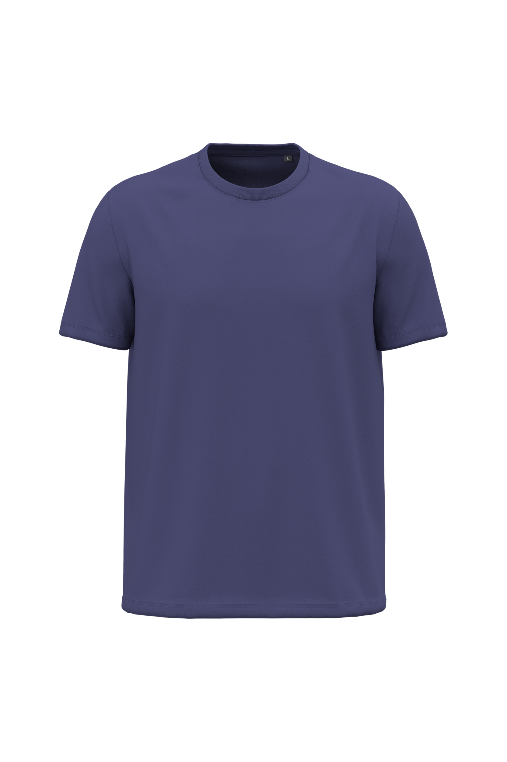 T-shirt bio 190 violet profond, vue de face