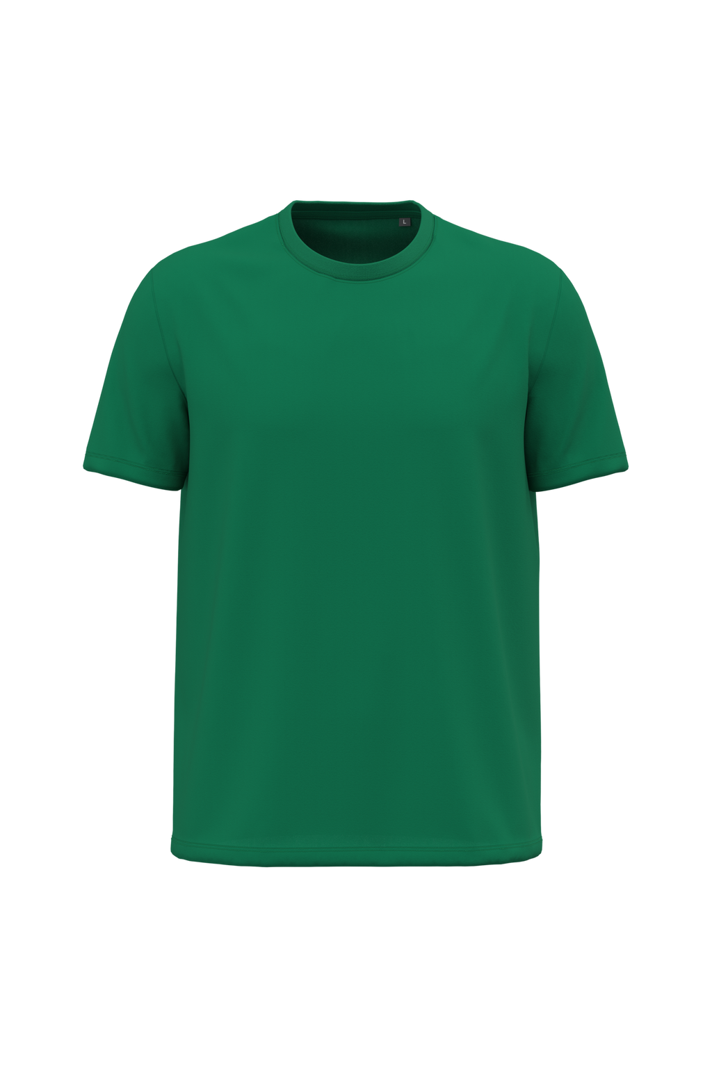 T-shirt bio 190 vert kelly, vue de face