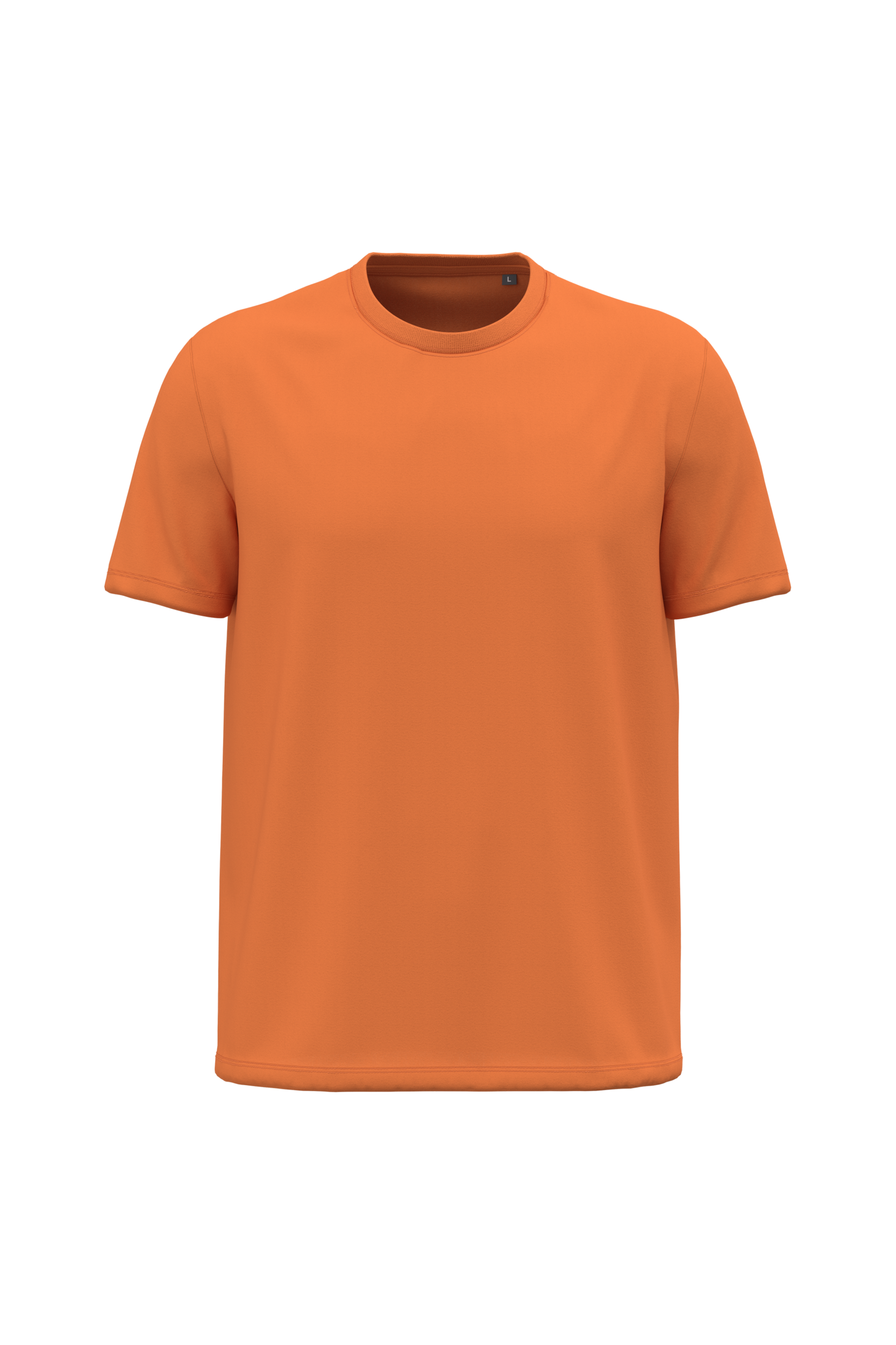 T-shirt bio 190 orange clair, vue de face