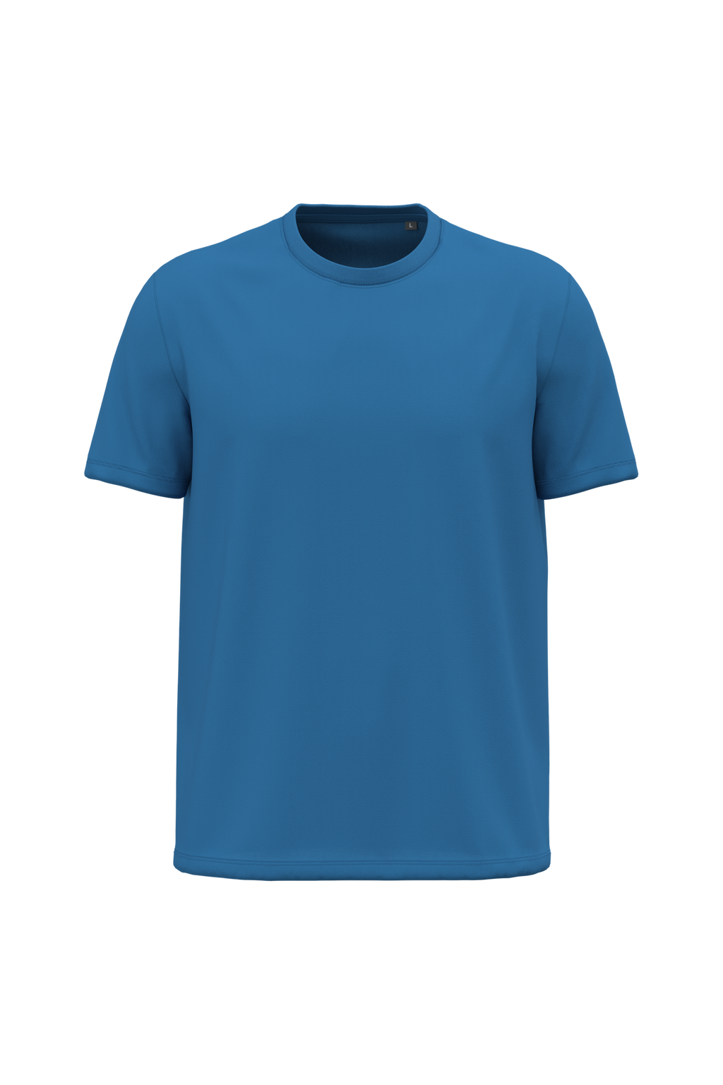 T-shirt bio 190 bleu roi clair, vue de face