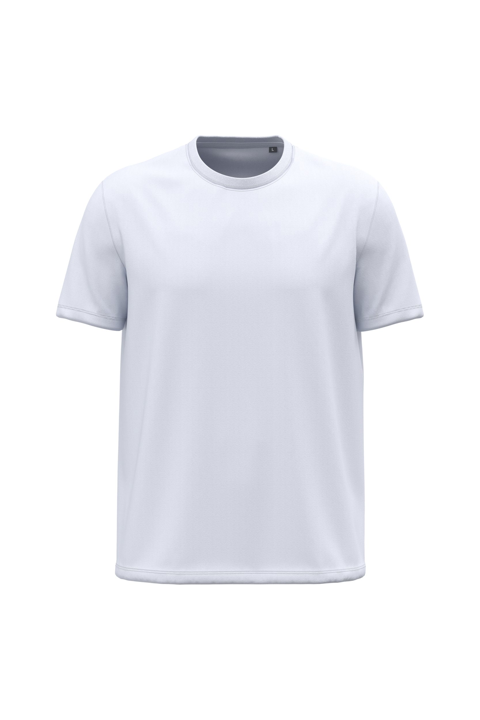 T-shirt bio 190 blanc, vue de face