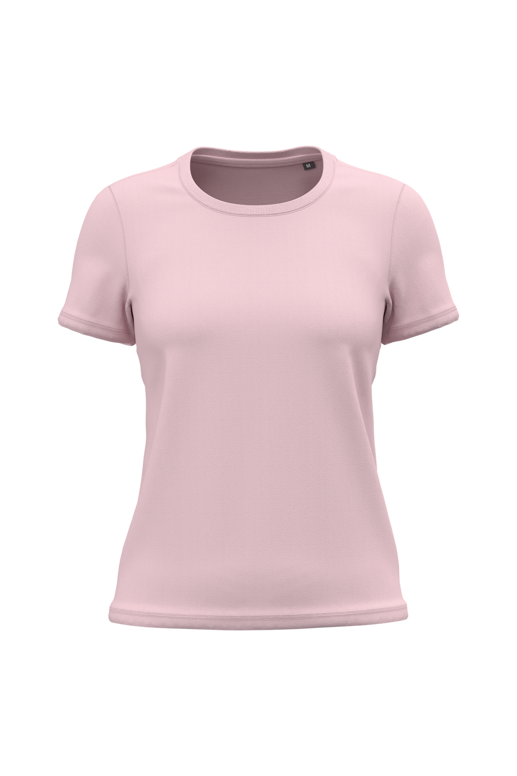 T-shirt bio 190 femme rose pâle, vue de face