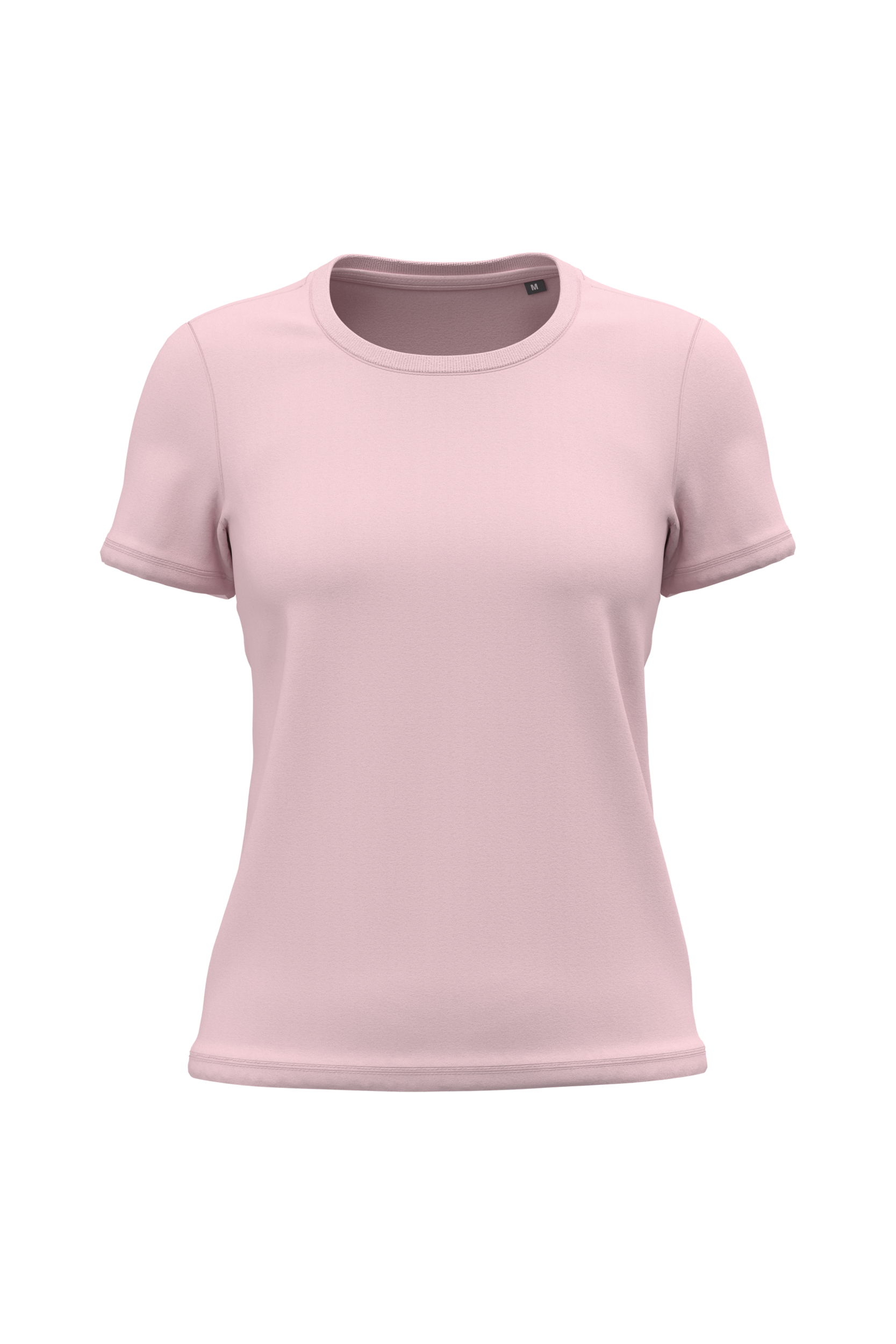 T-shirt bio 190 femme rose pâle, vue de face