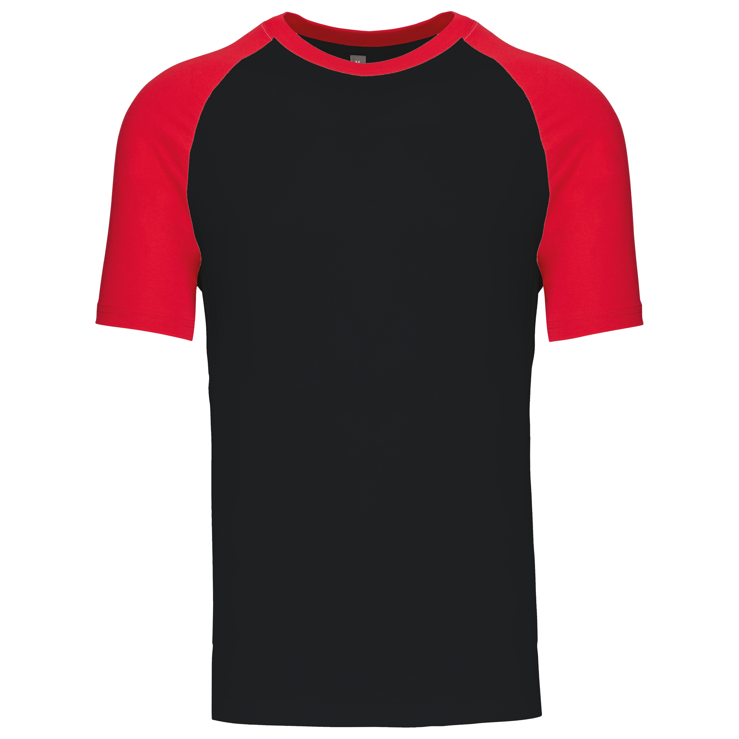T-shirt baseball bicolore Black / Red — face