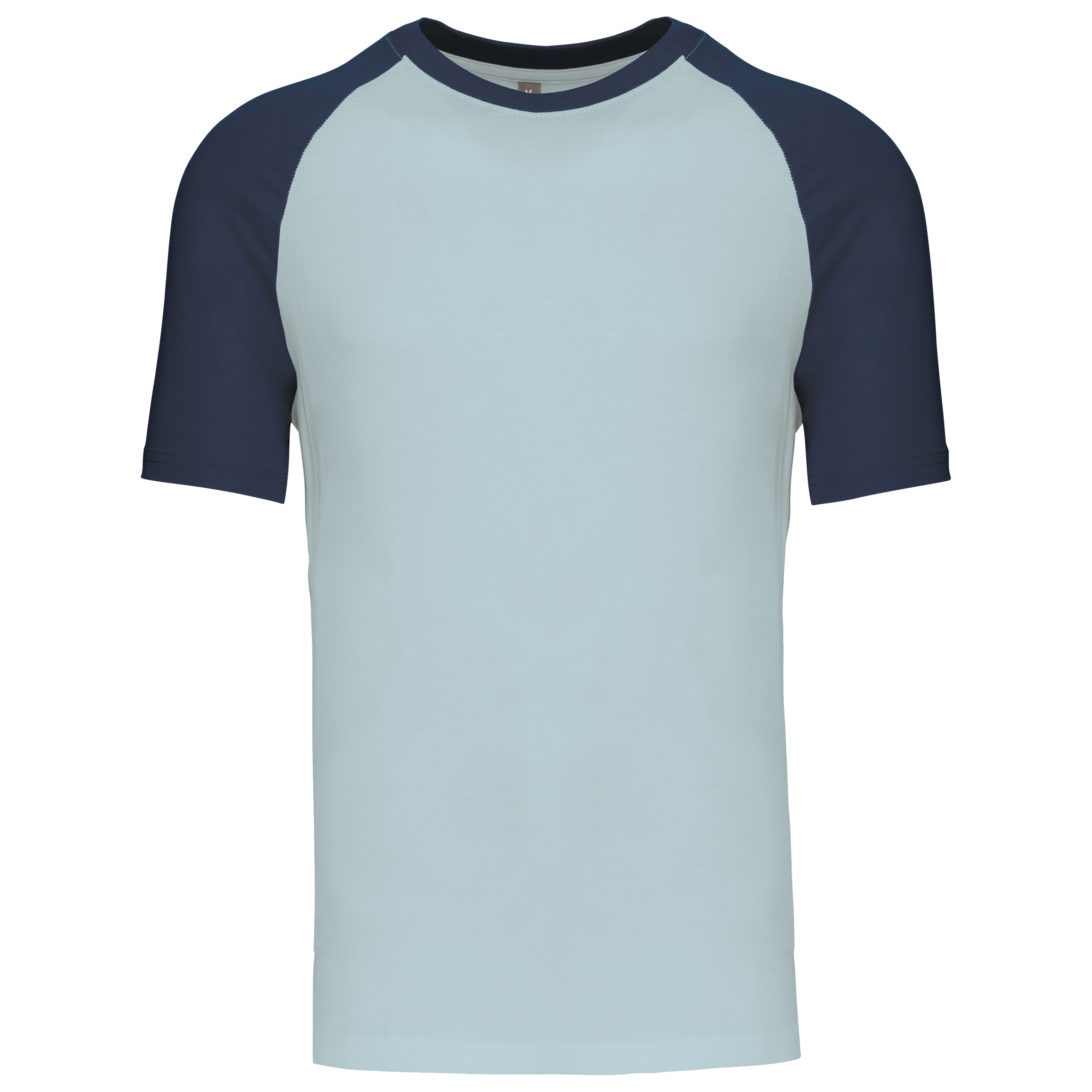 T-shirt baseball bicolore Ice Blue / Denim — face