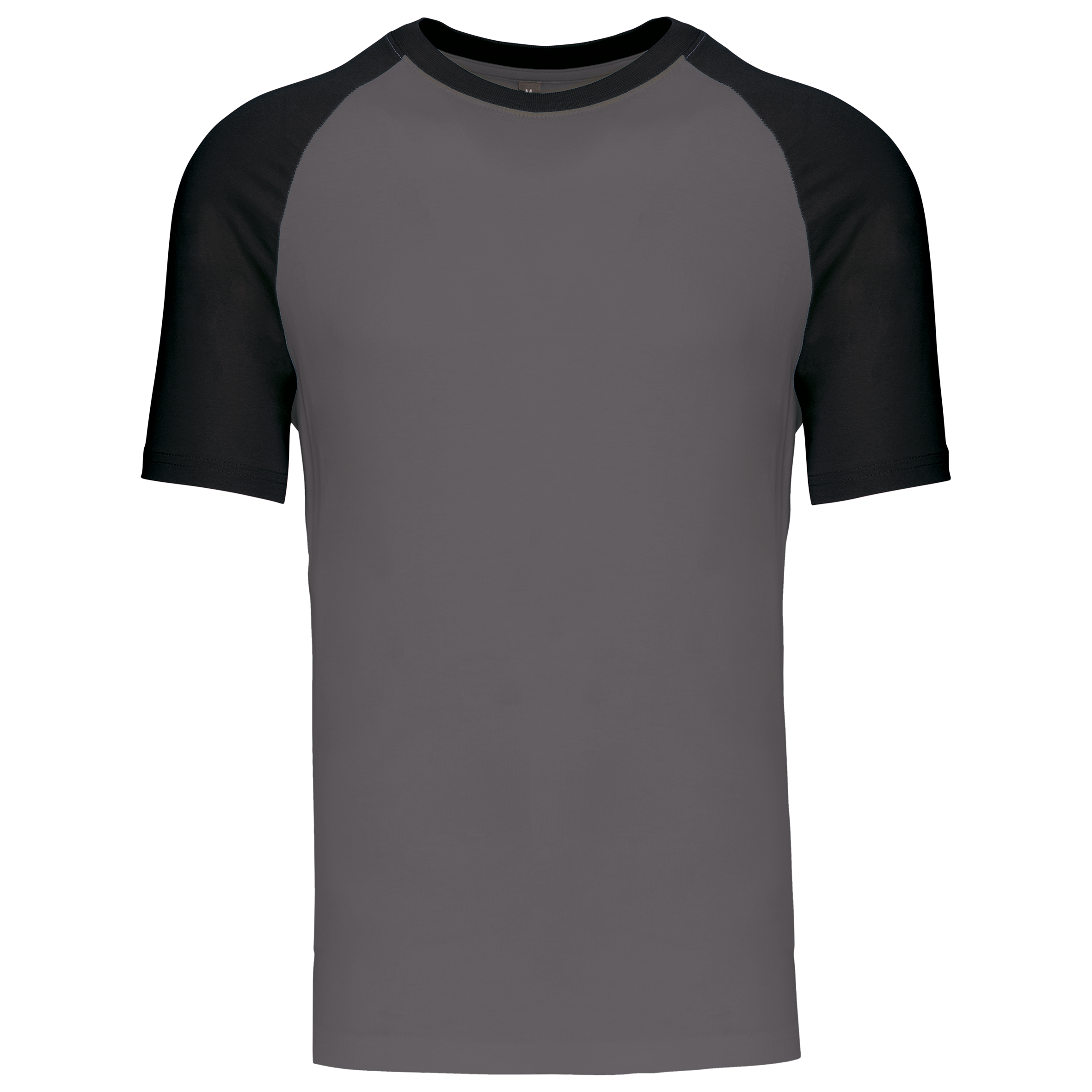 T-shirt baseball bicolore Slate Grey / Black — face