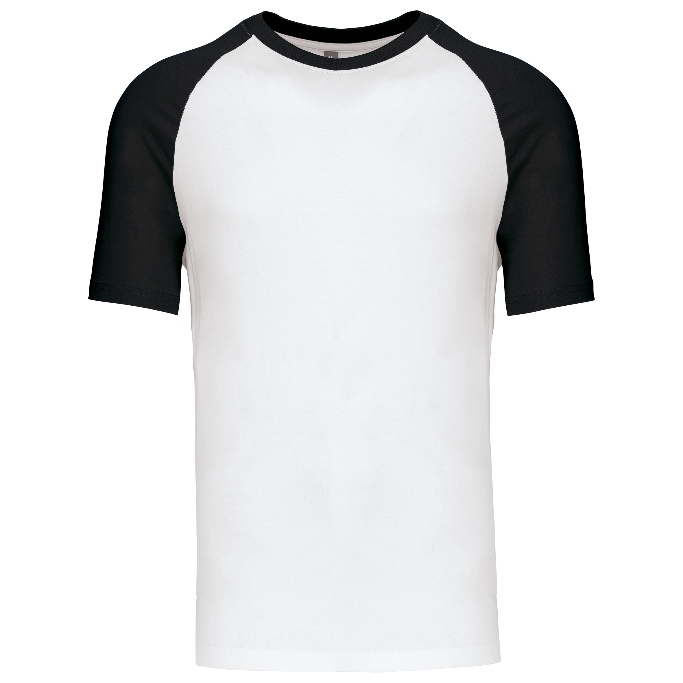 T-shirt baseball bicolore White / Black — face