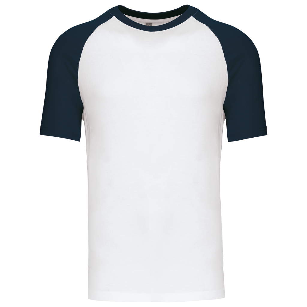 T-shirt baseball bicolore White / Navy — face