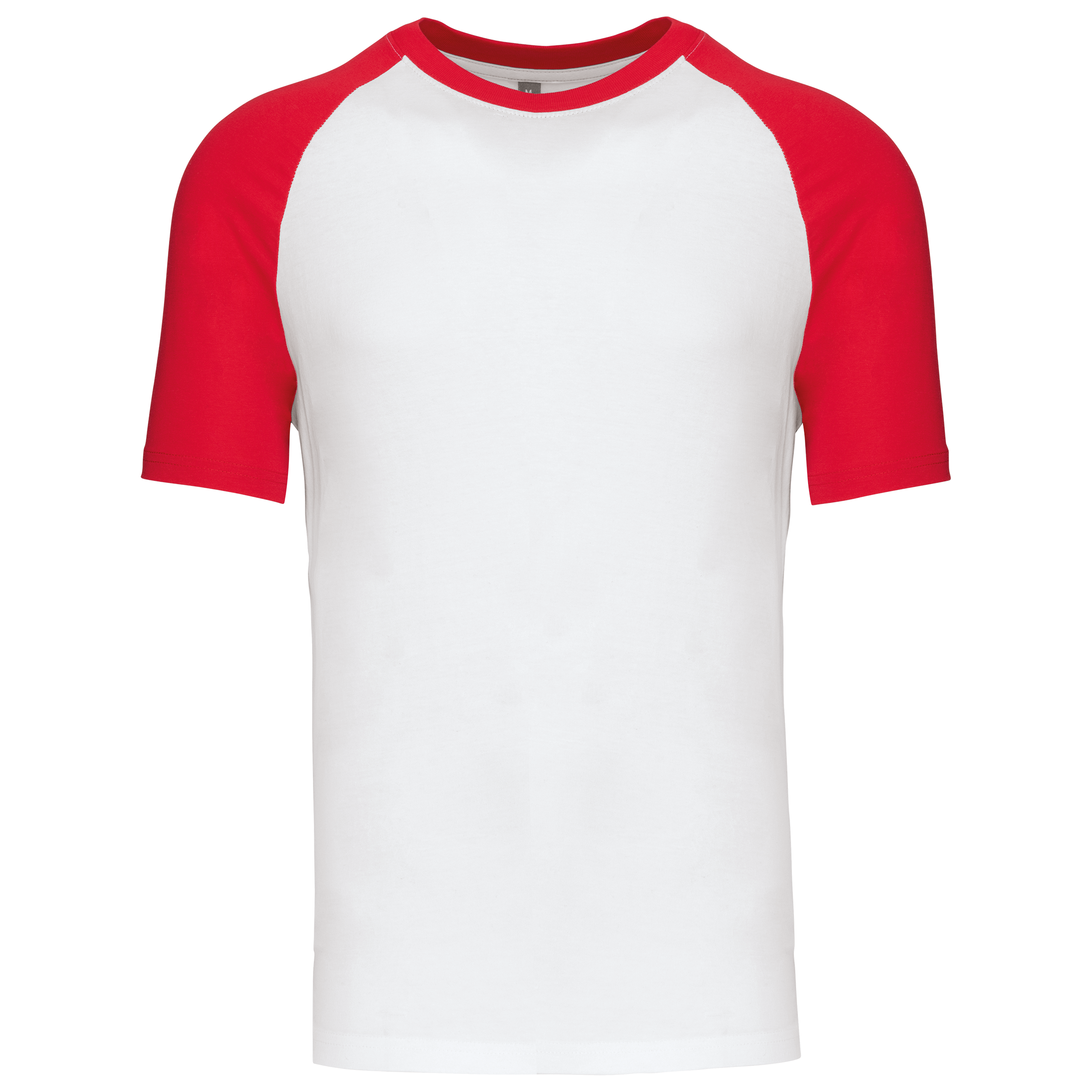 T-shirt baseball bicolore White / Red — face
