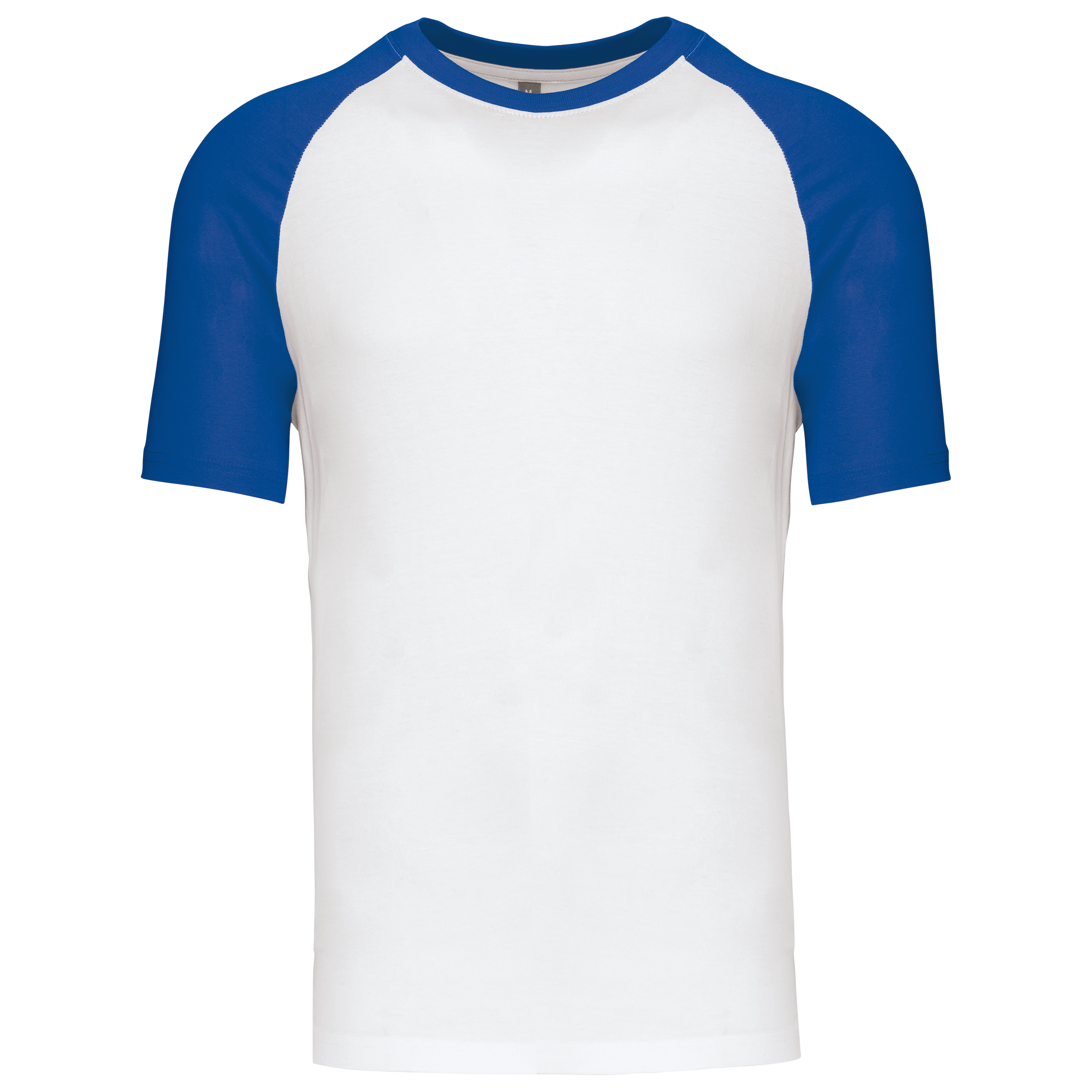 T-shirt baseball bicolore White / Royal Blue — face