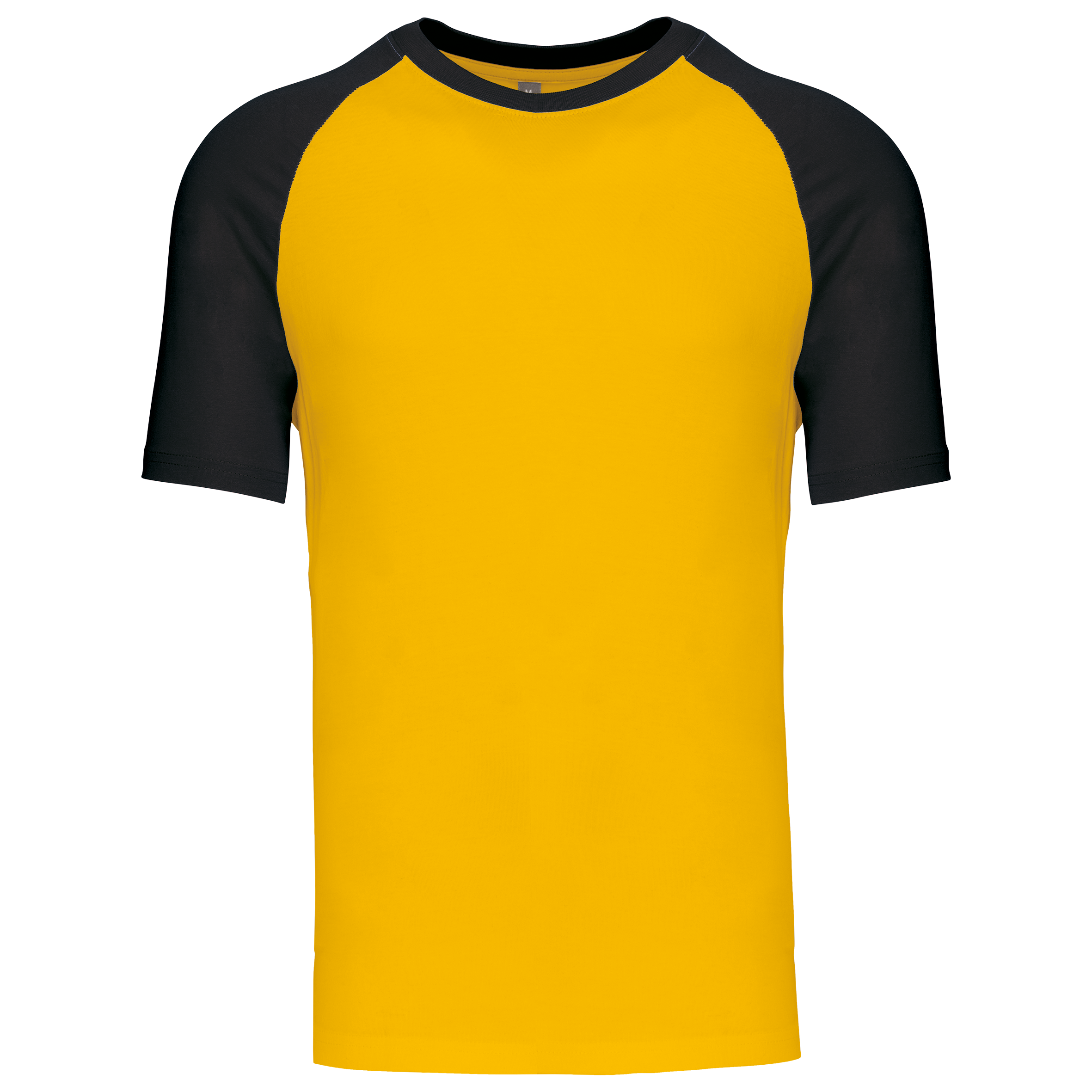 T-shirt baseball bicolore Yellow / Black — face