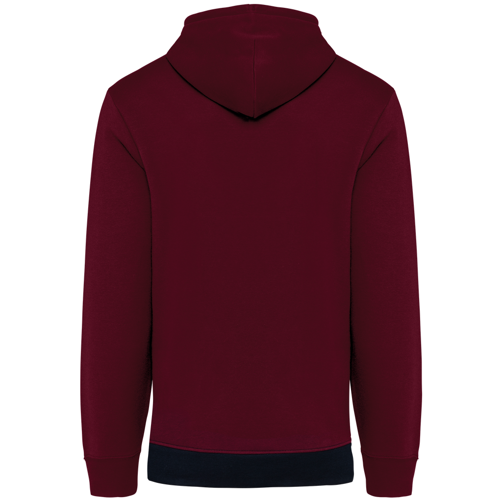 Hoodie tricolore Wine / White / Navy - dos