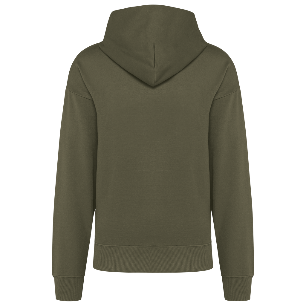 Hoodie oversize molleton Light Khaki — dos