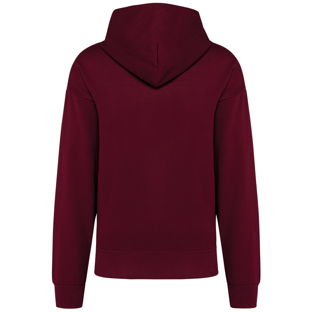 Hoodie oversize molleton Wine — dos