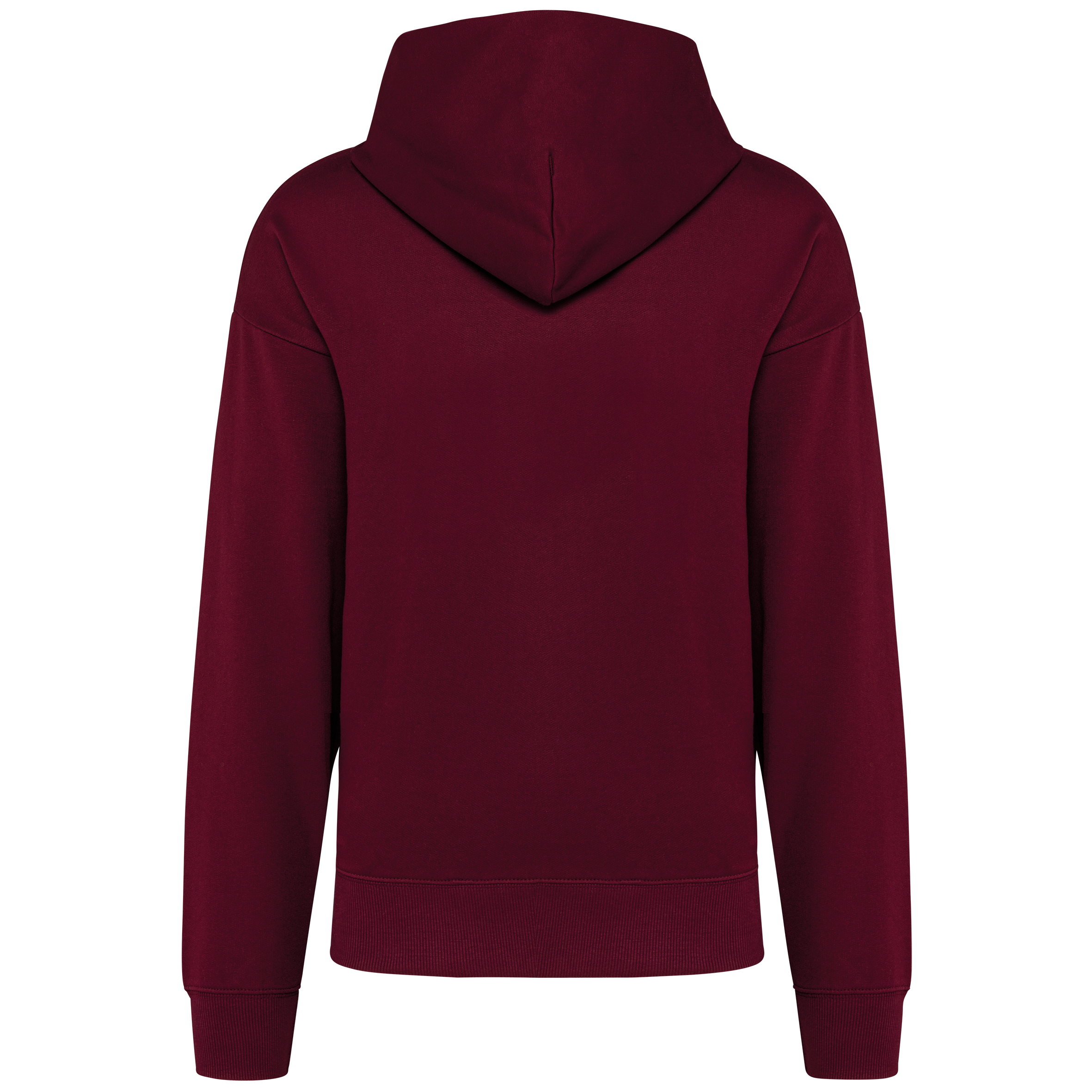 Hoodie oversize molleton Wine — dos