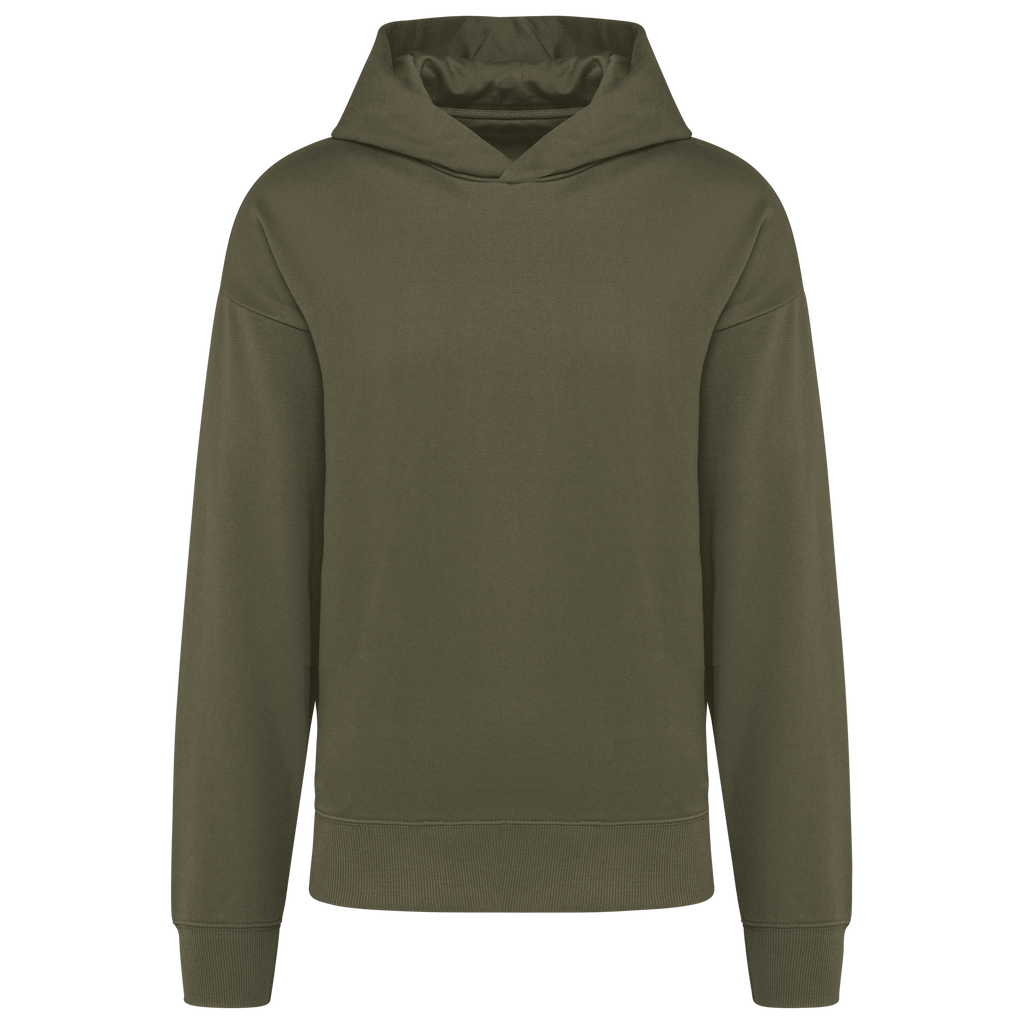 Hoodie oversize molleton Light Khaki — face