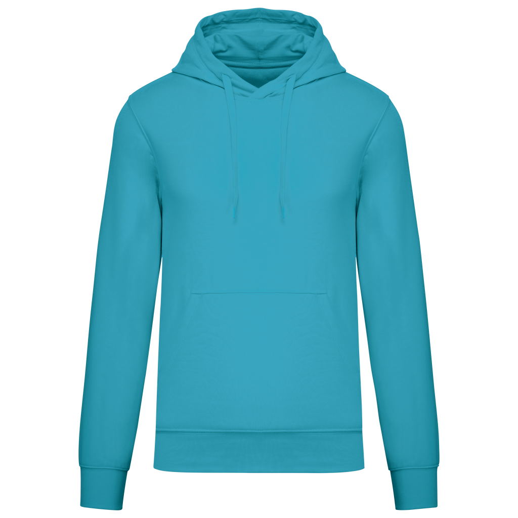 Hoodie coton bio homme — Sea Turquoise
