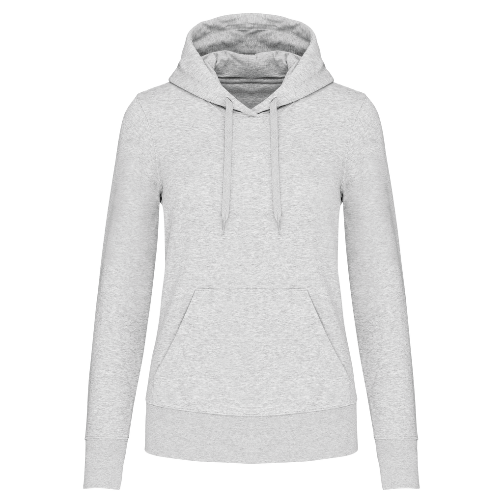 Hoodie coton bio femme — Ash Heather, face