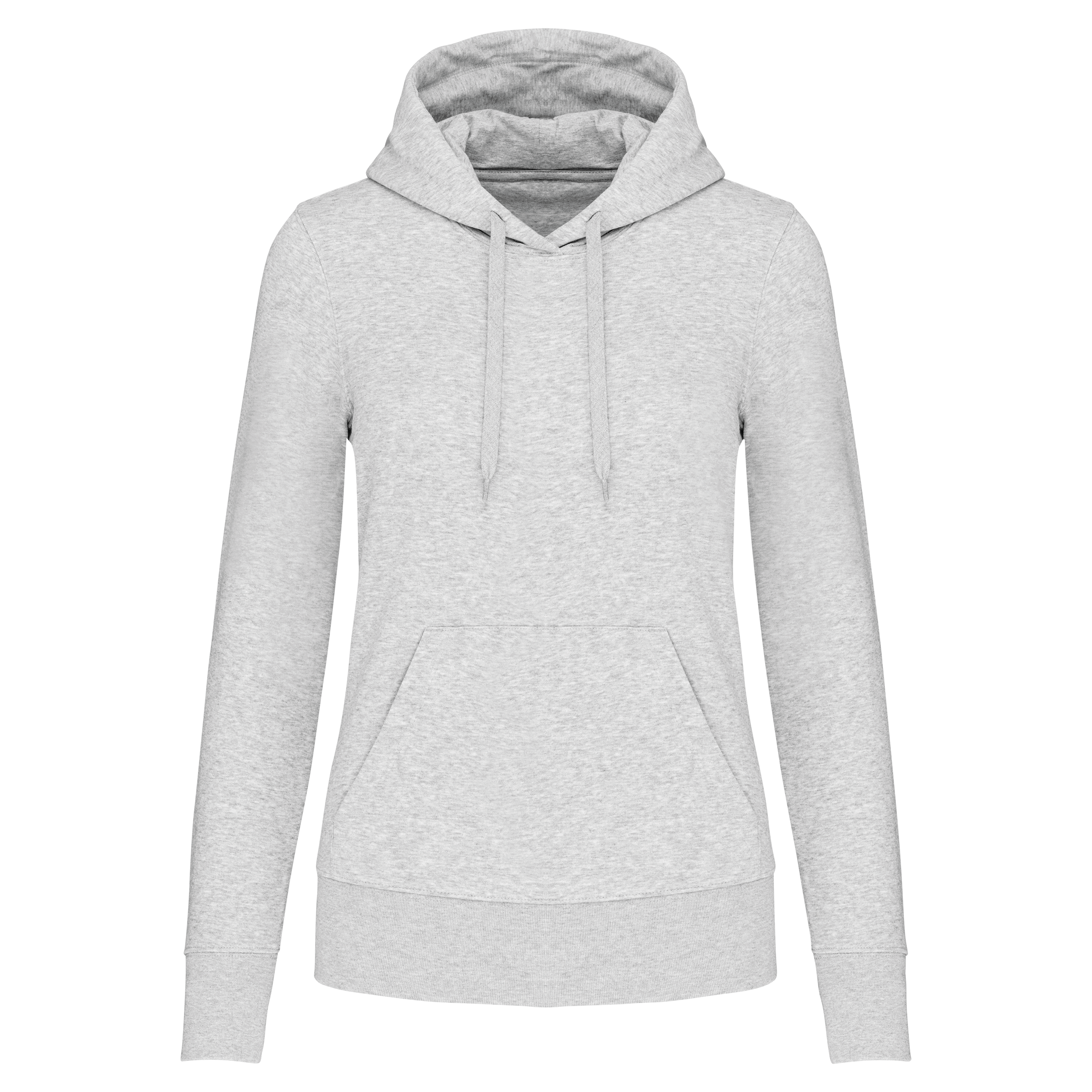 Hoodie coton bio femme — Ash Heather, face