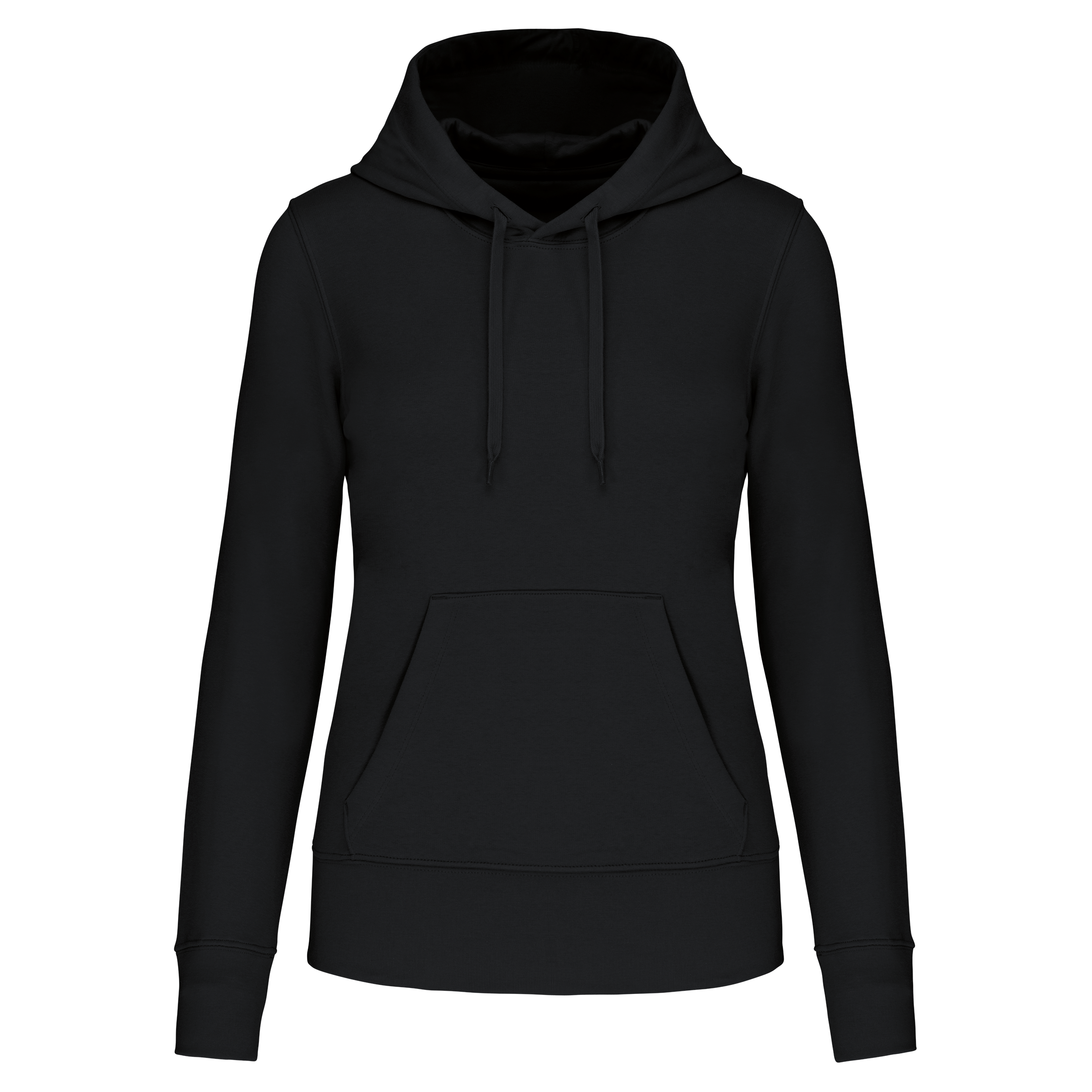 Hoodie coton bio femme — Black, face