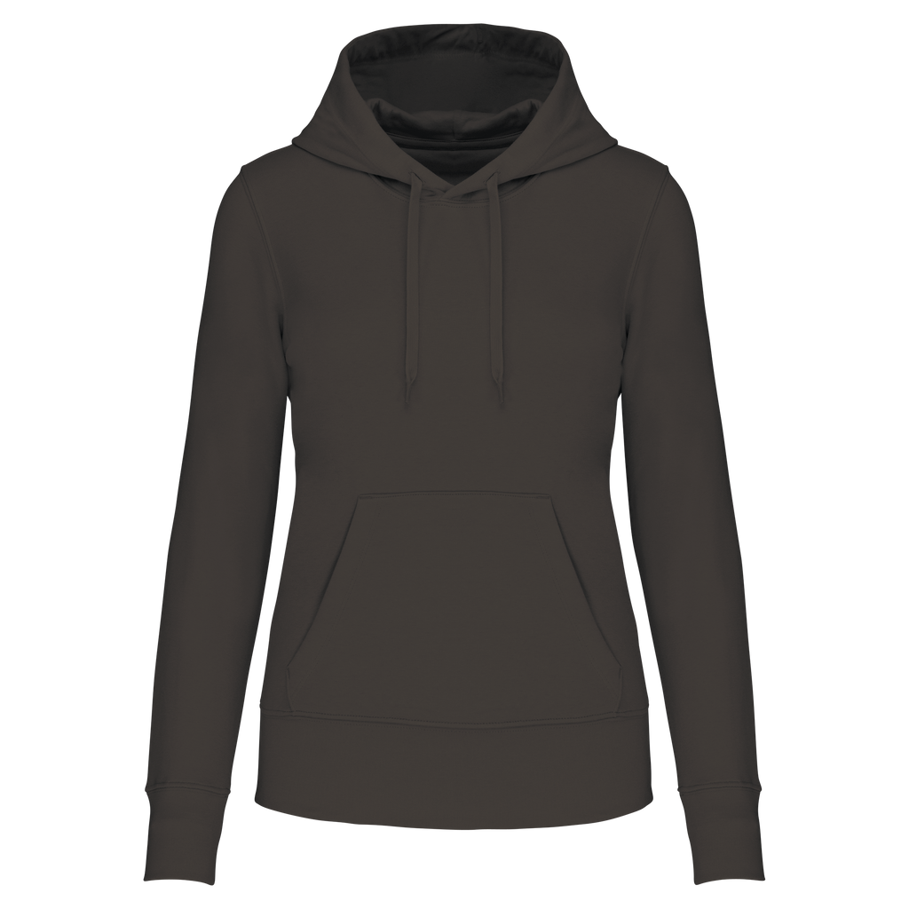 Hoodie coton bio femme — Dark Grey, face