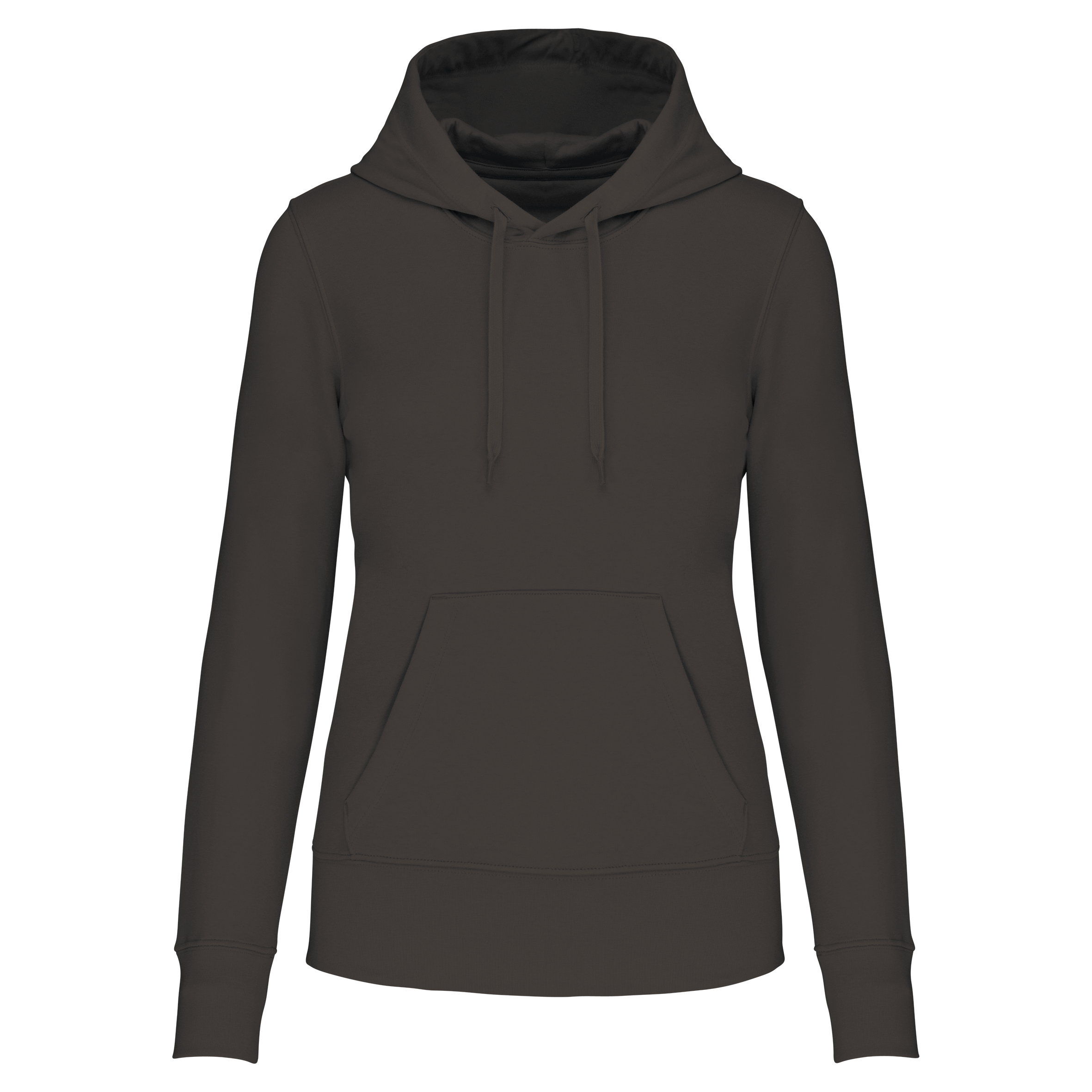 Hoodie coton bio femme — Dark Grey, face