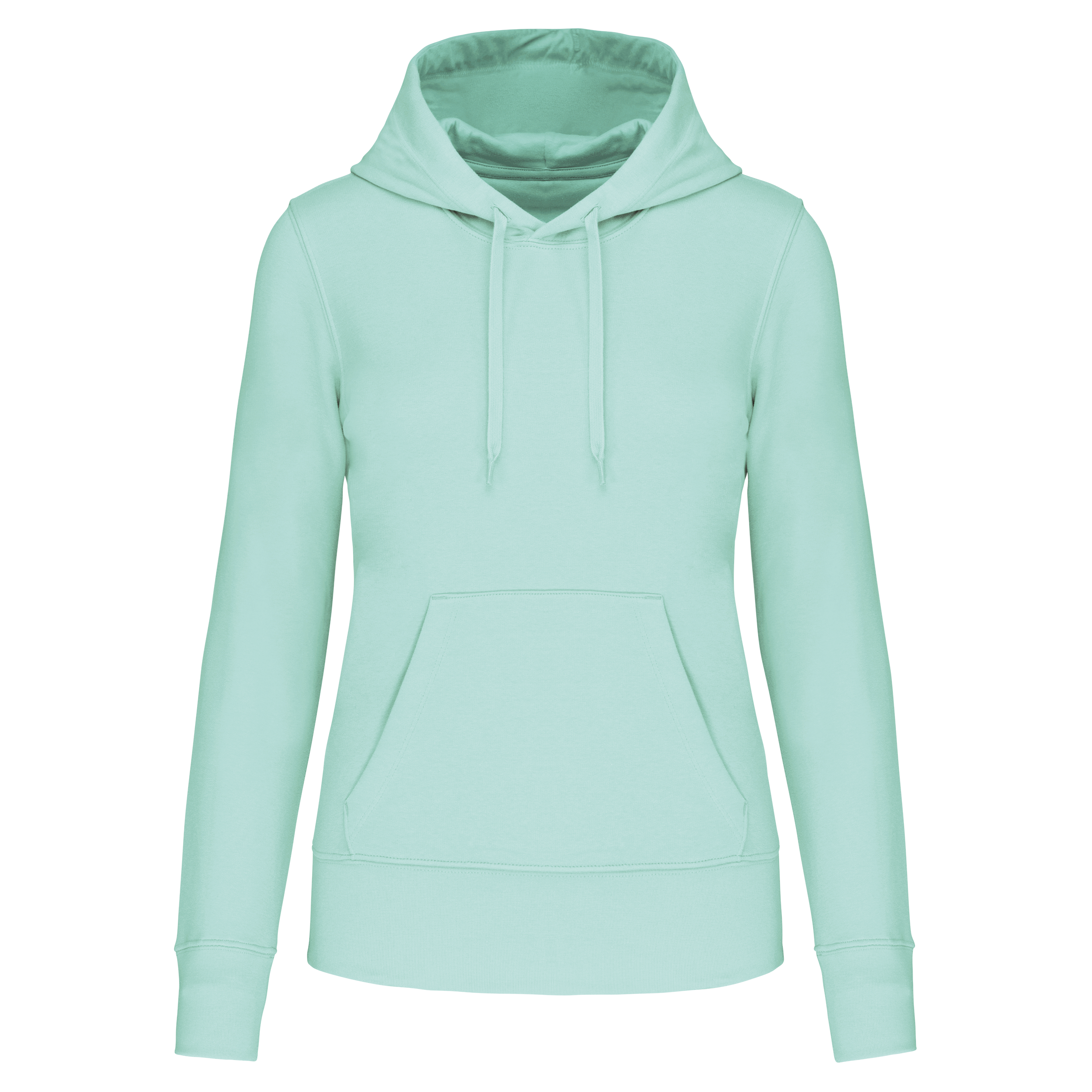 Hoodie coton bio femme — Ice Mint, face