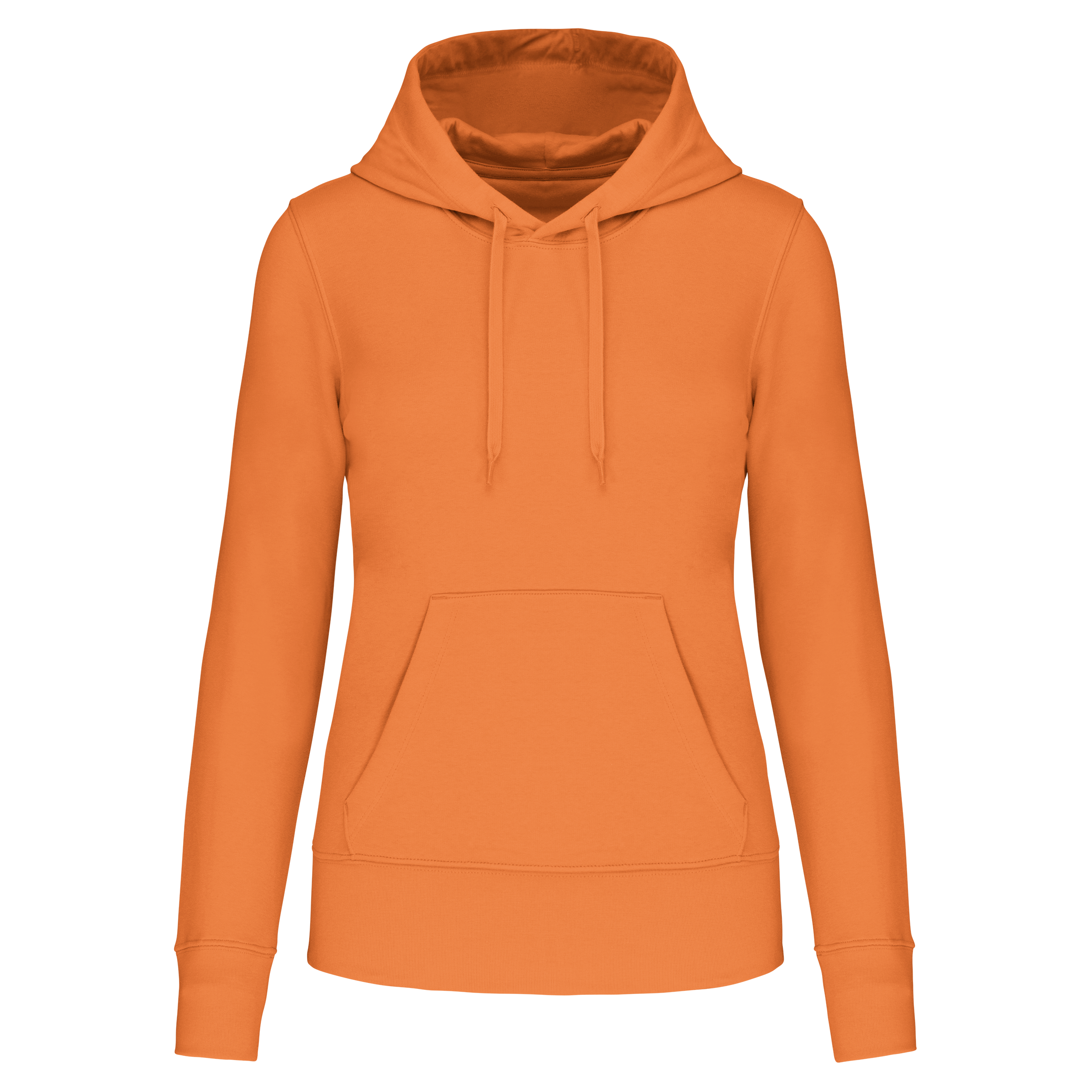 Hoodie coton bio femme — Light Orange, face